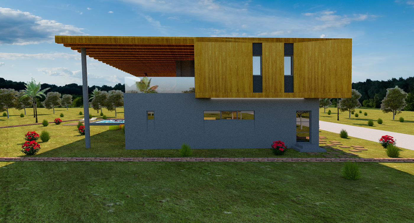 architecture Cantilever Columns design familyhome home house residential SelimSenin Villa