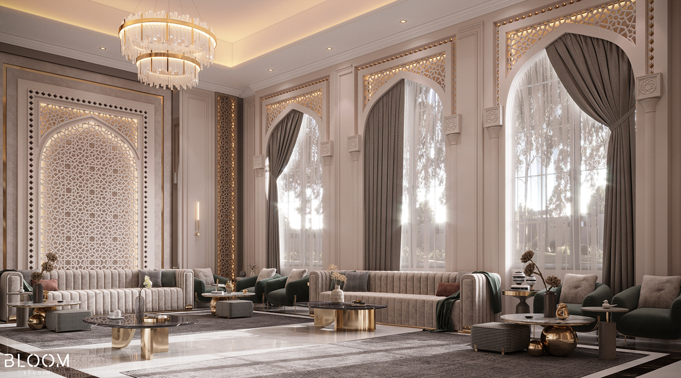 3D 3dsmax art interior design  islamic islamic design Photography  visualization decor MAJLIS