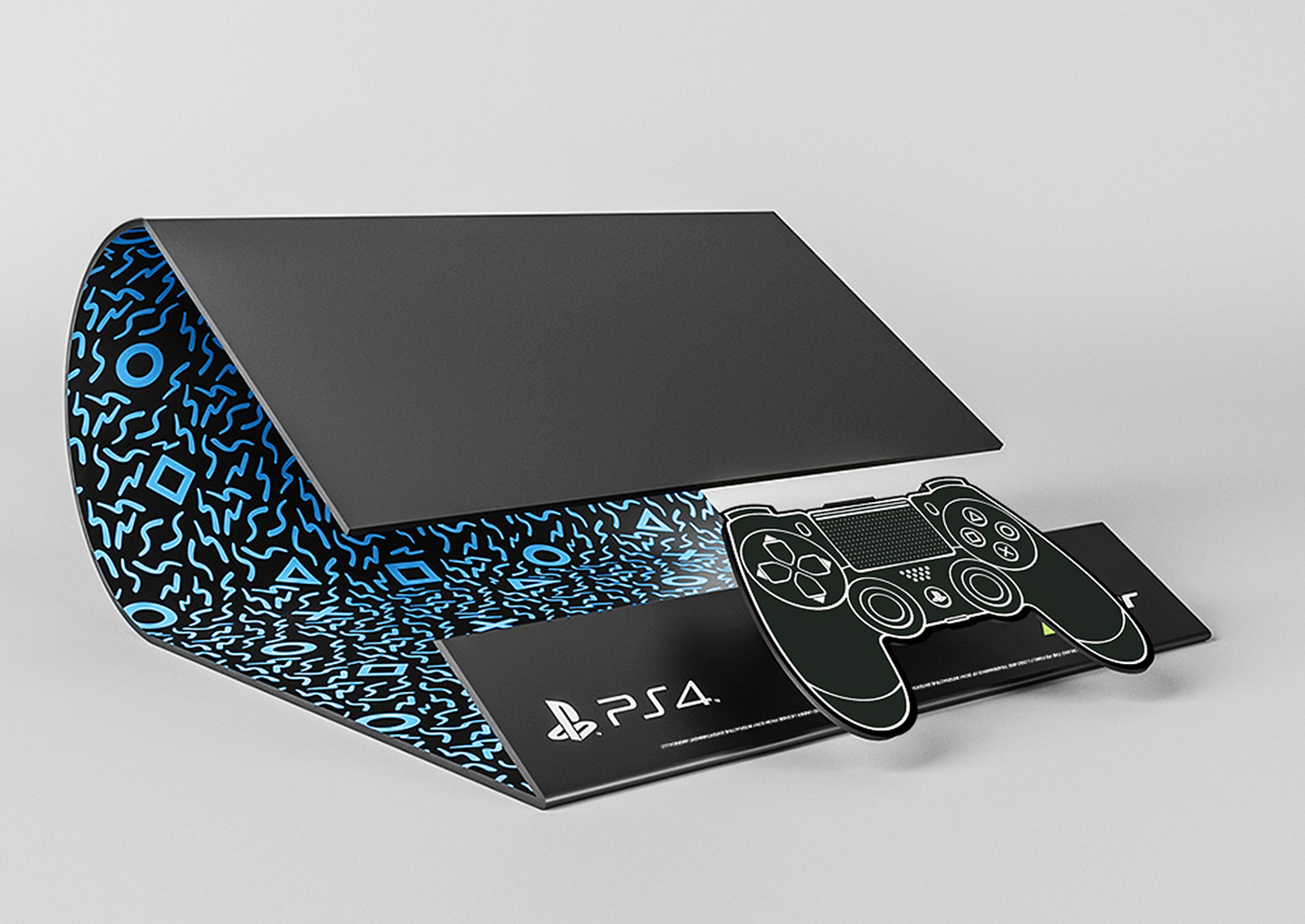 Advertising design Display graphic design playstation Point of Sale product design Render shoes visual identity