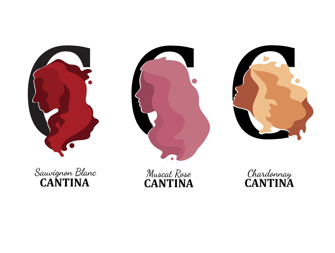 wine brand logo visual identity Logotype grapes