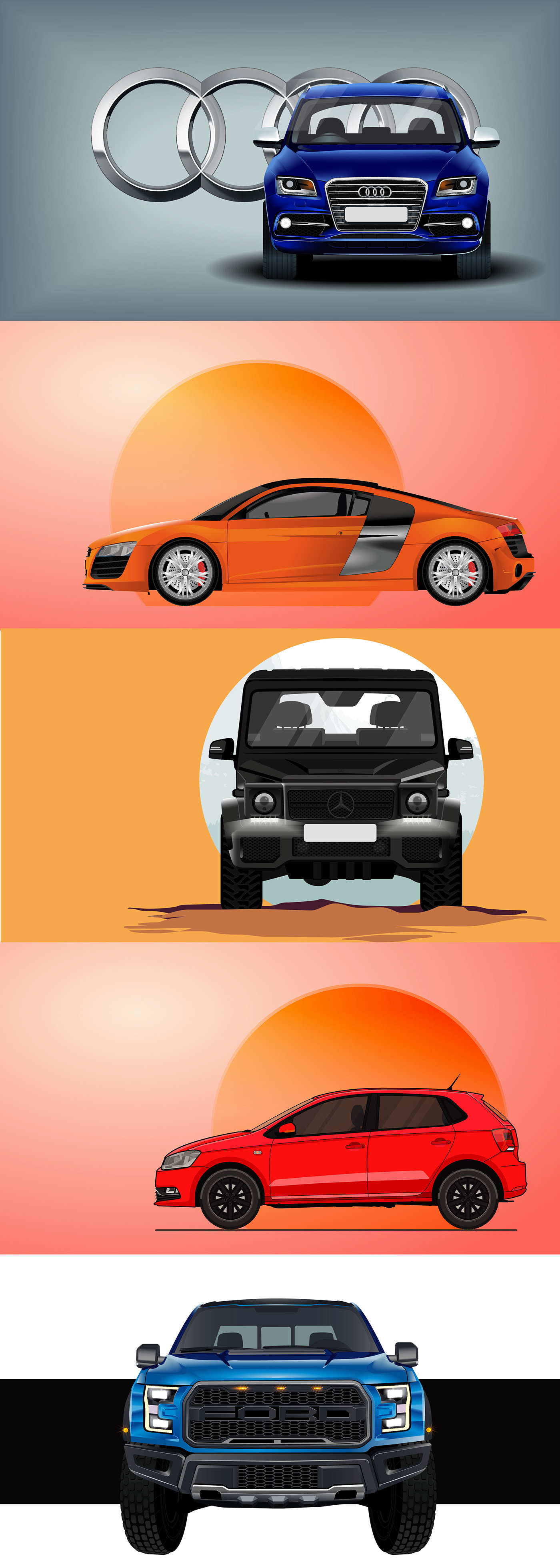 ILLUSTRATION  vector car vehicles art Car Illustration