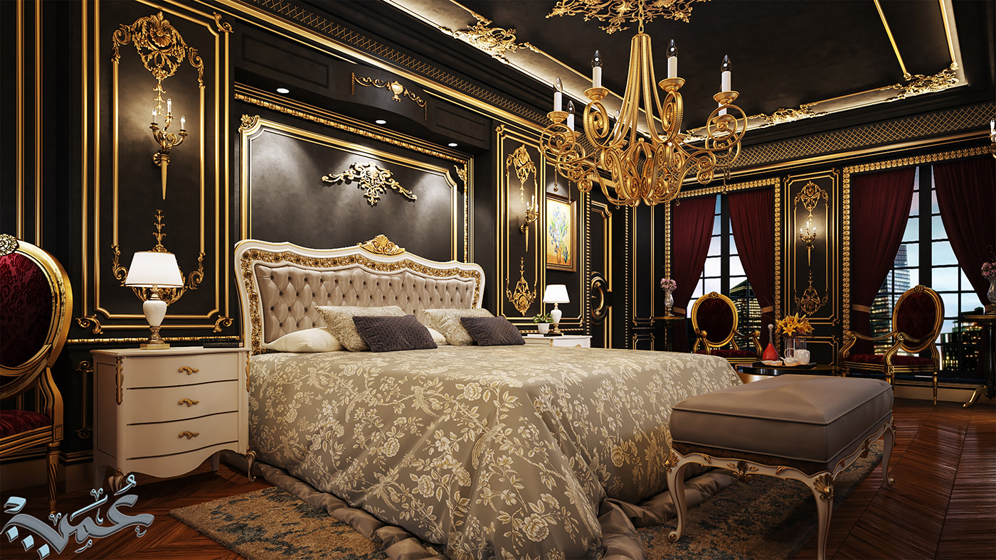 United Arab Emirates royal bedroom Interior design