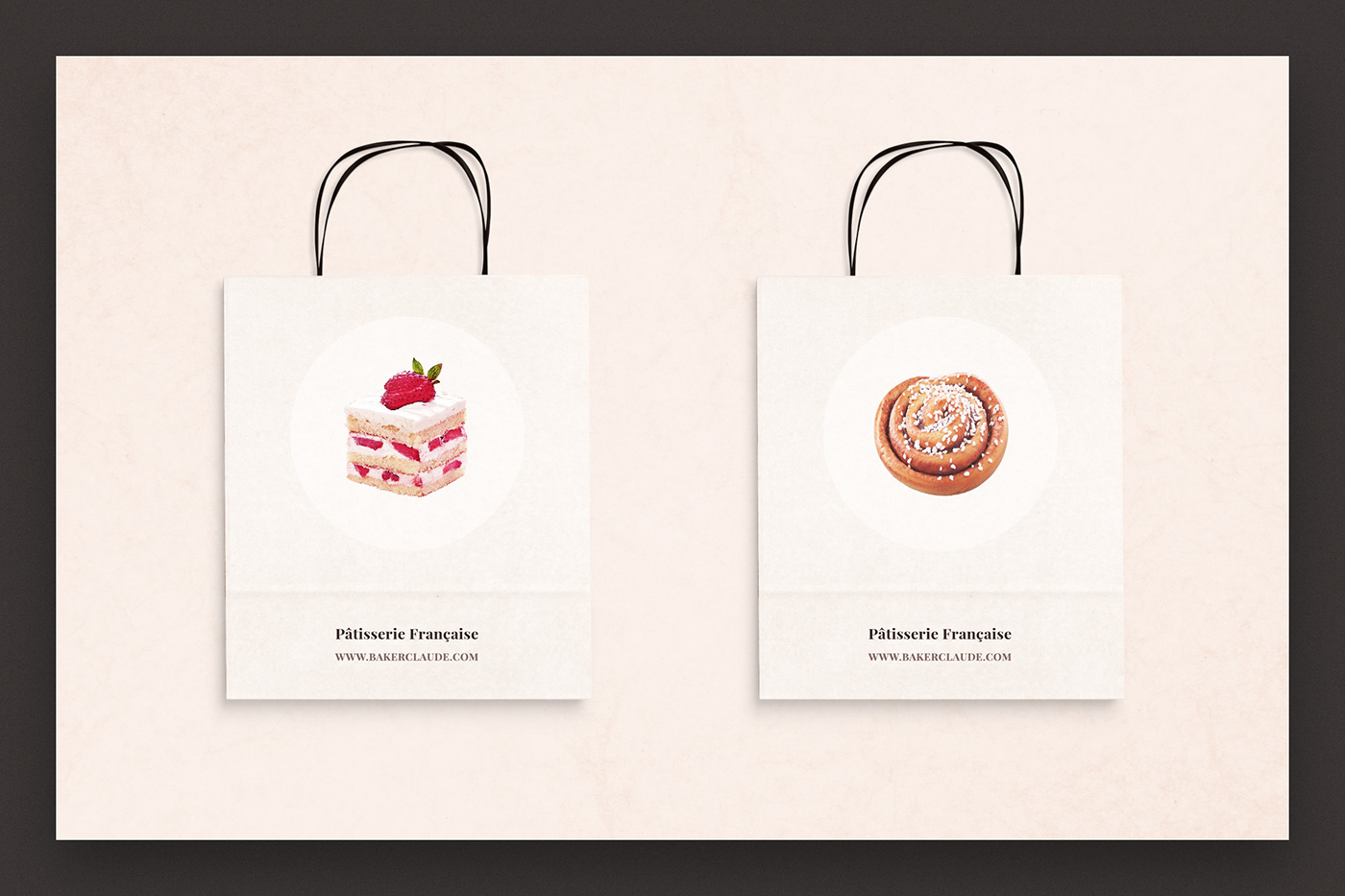 Logotype Logo Design Packaging bag pastry graphic design  identity brand print design  logo