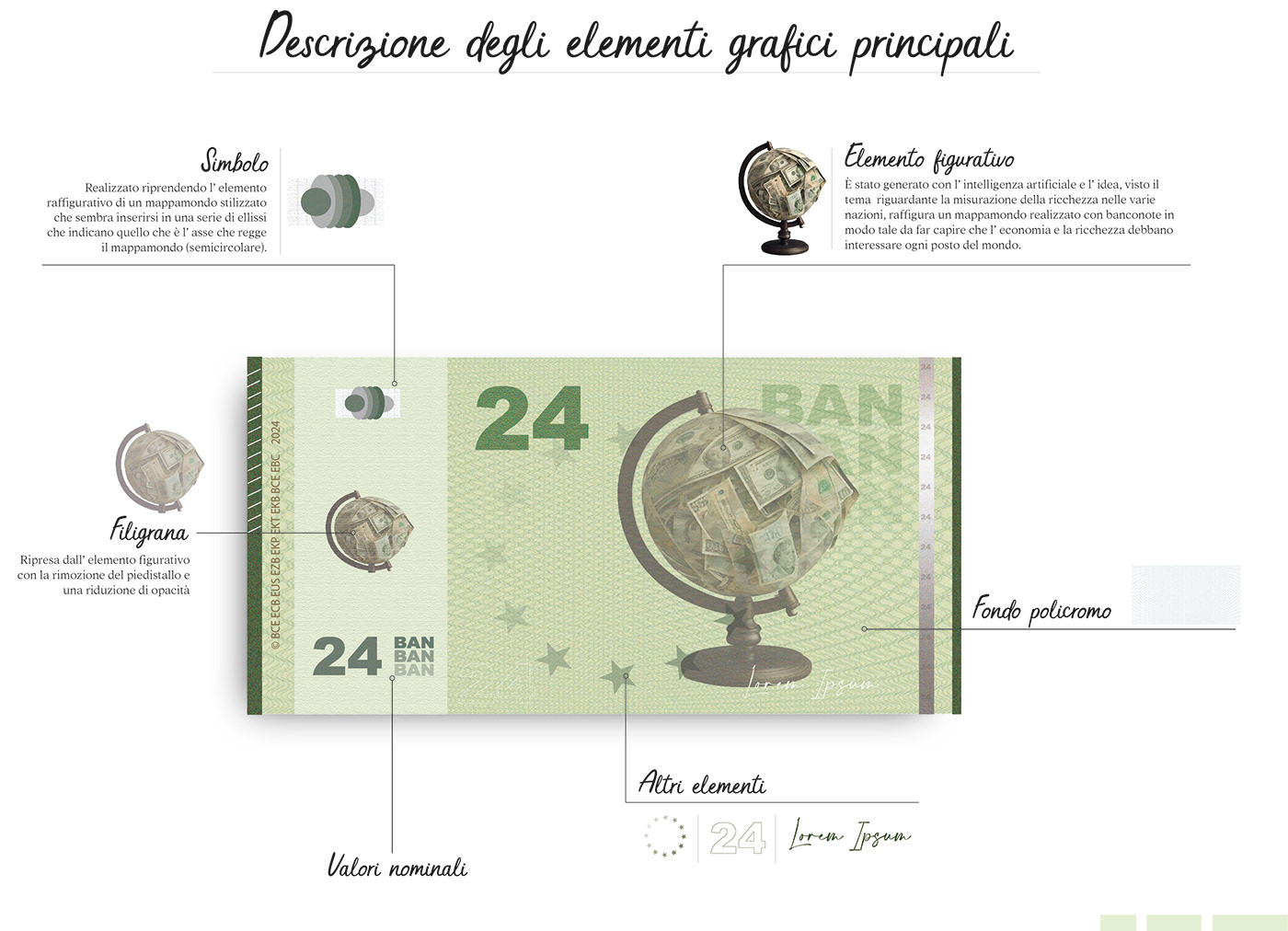 banconota LASBG grafica progettazione