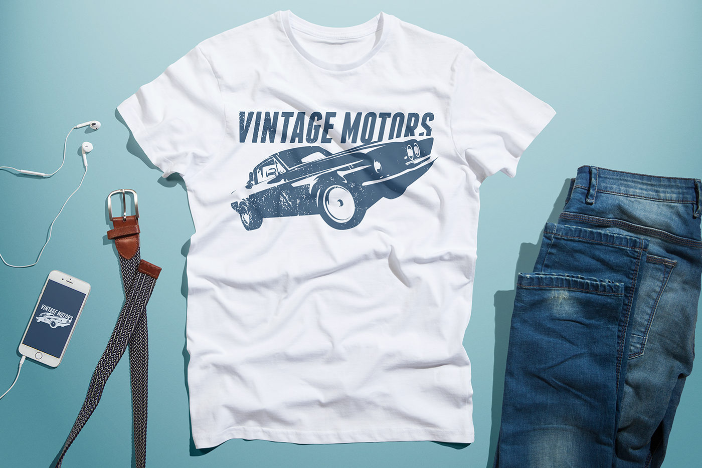 Mockup tshirt mens Fashion  Clothing wear boys jeans trainers Printing