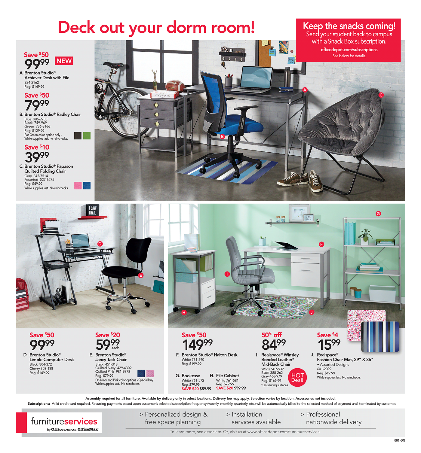 Office Depot Advertising  graphic design  Layout typography   Adobe Photoshop Adobe InDesign adobe Illustrator furniture
