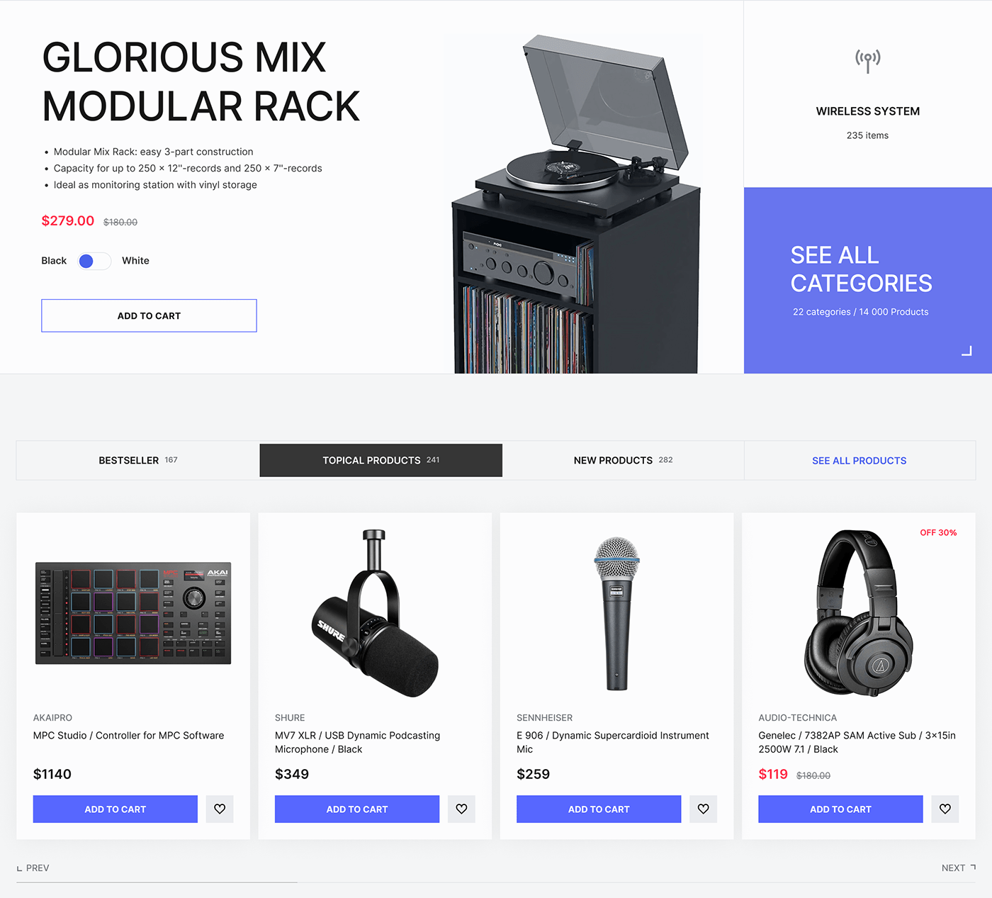cart Ecommerce shop store Web Design  UI/UX Musical instrument home music