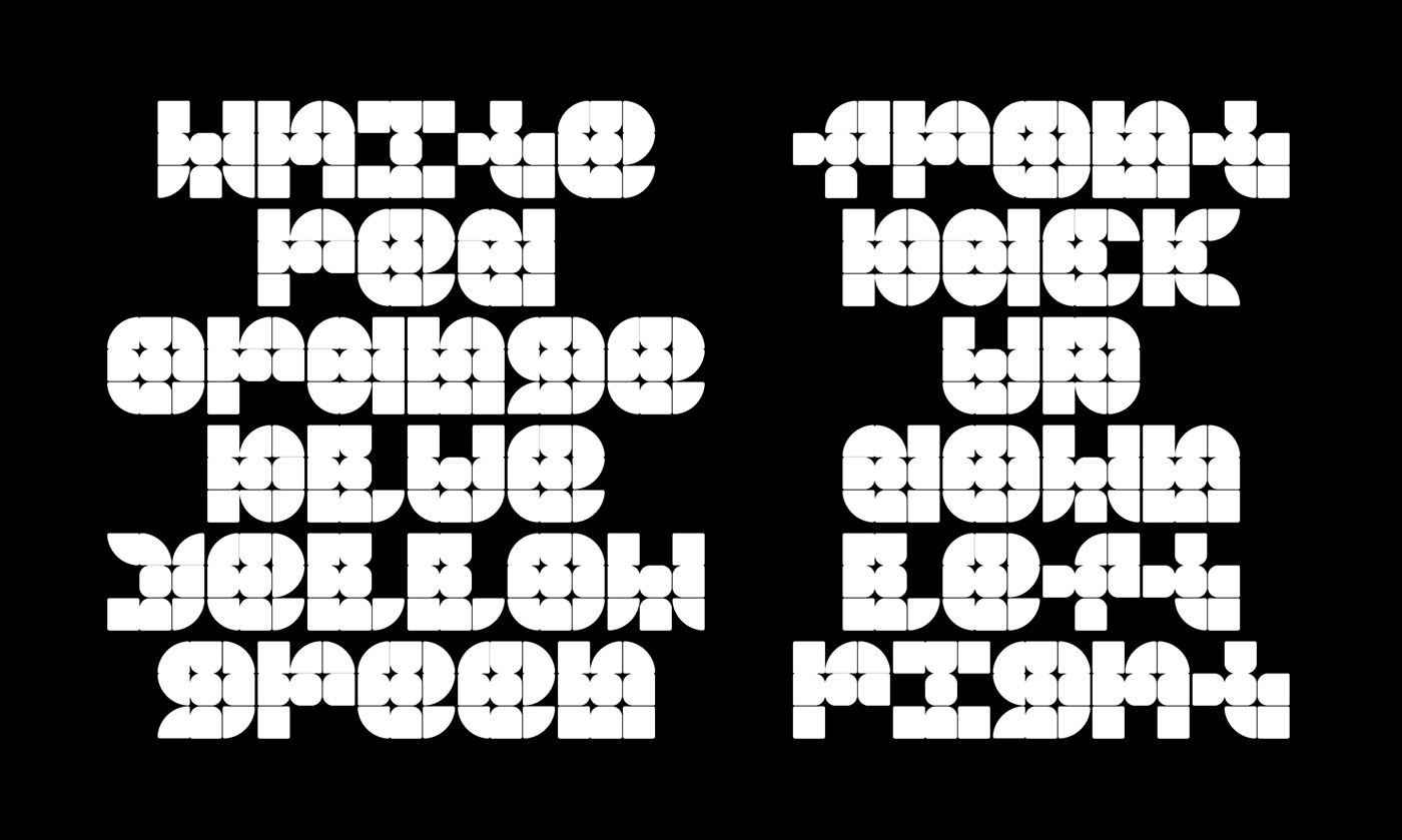 font graphic design  minimal monospaced rubiks cube type Typeface typography  