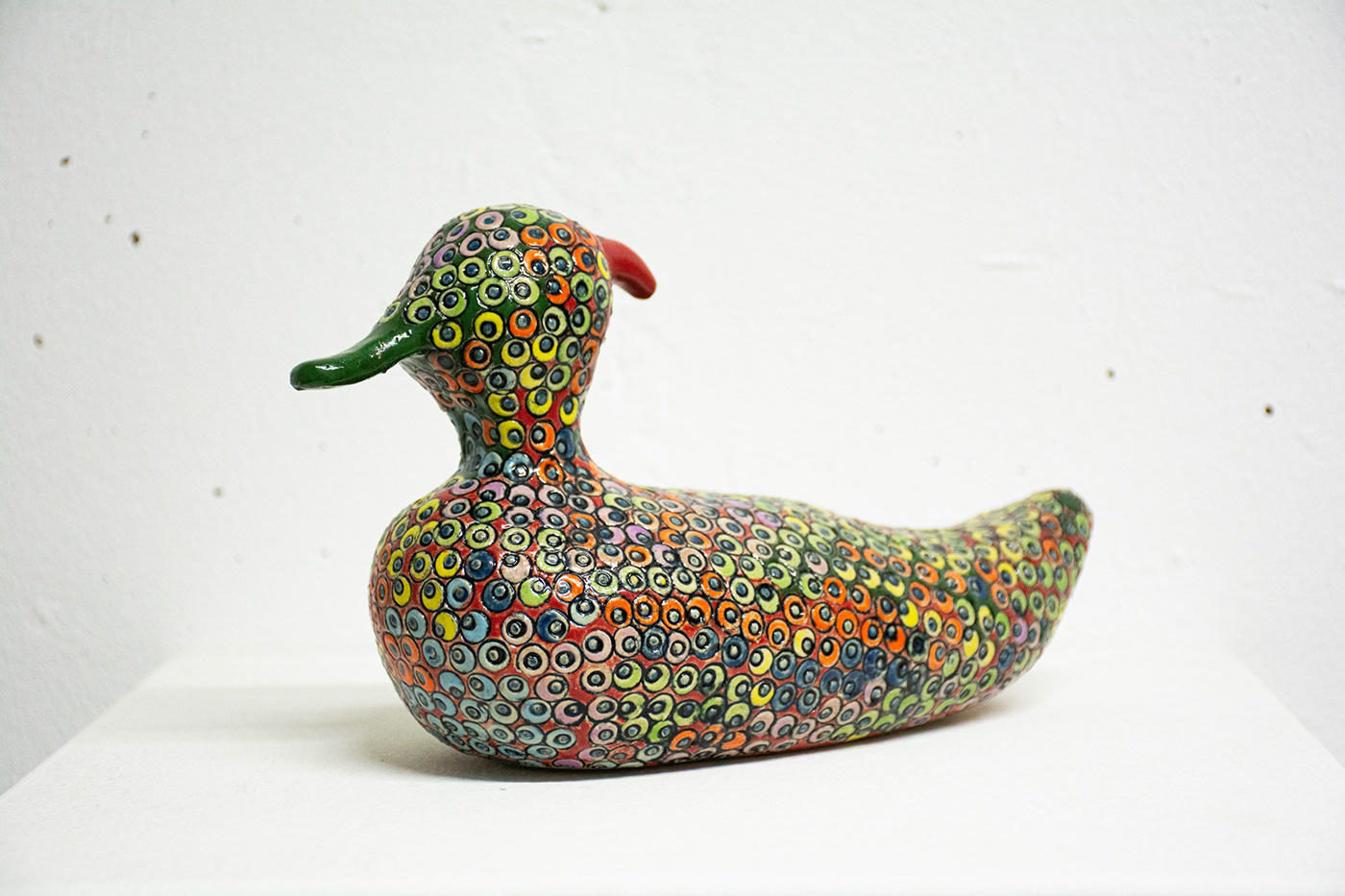 artwork bright ceramic colorful contemporary duck joyful modern olivia weiss stoneware clay