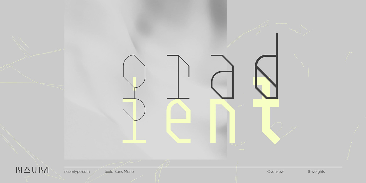 tech techno monospace sans serif monoline font thin type design sci-fi logo programming 
