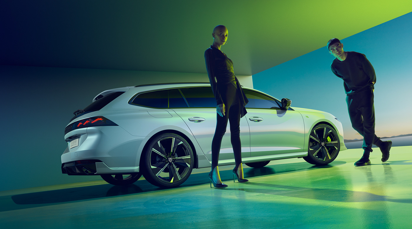 Advertising  campaign carphotography CGI colorgrading PEUGEOT Peugeot 508 postproduction retouch
