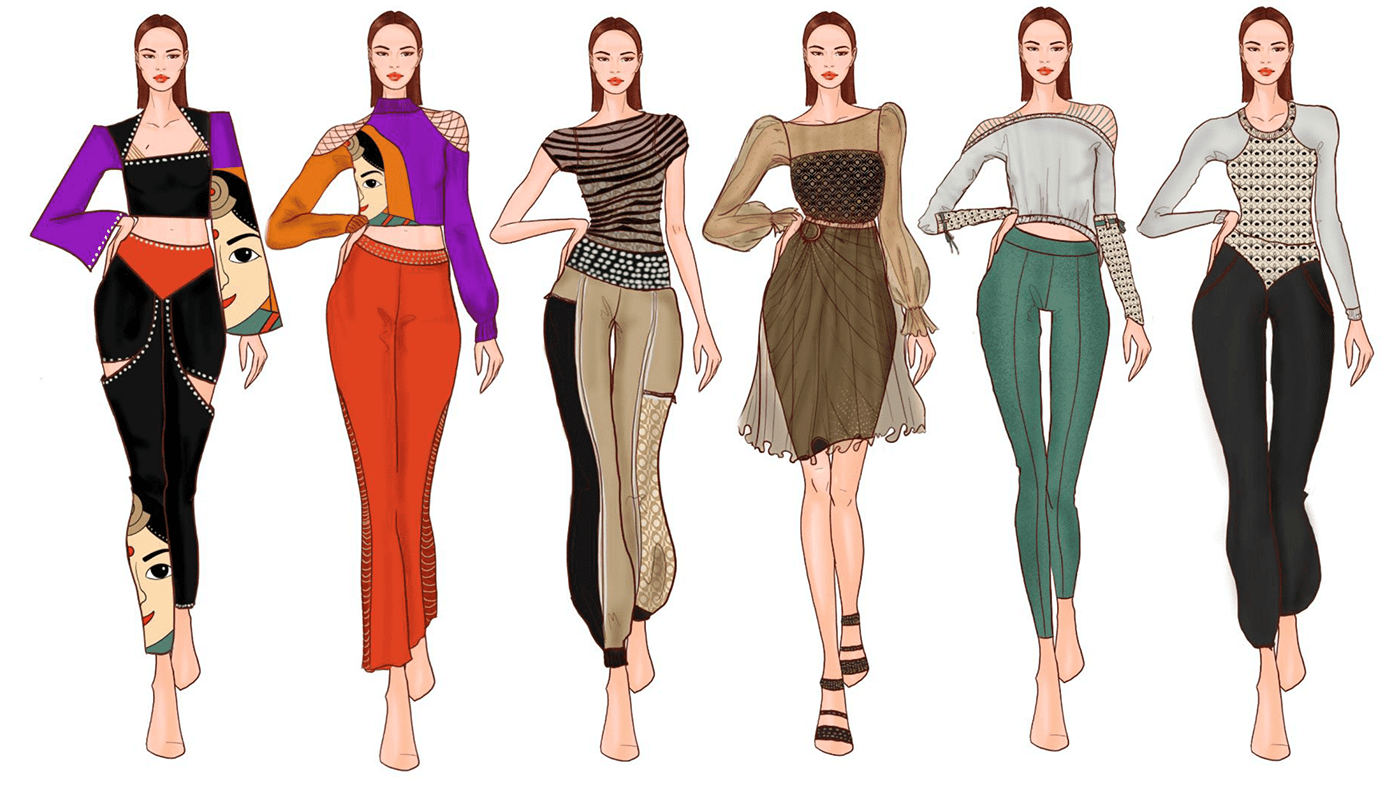 #Fashion #NIFT Procreate Illustrator NID streetwear costumedesign digital illustration #fashion design #pearlacademy
