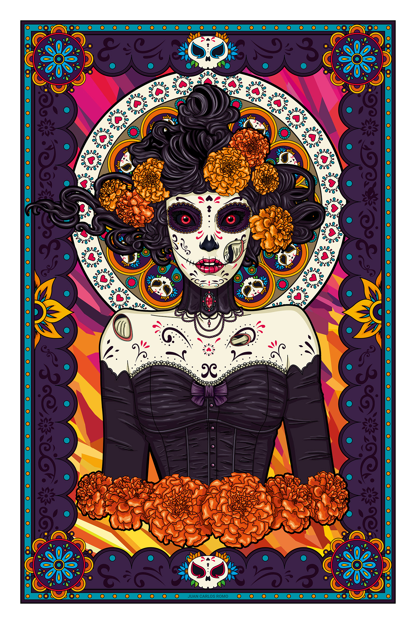 Dia De Muertos DayoftheDead Halloween ILLUSTRATION  vector AR mexico dead death woman