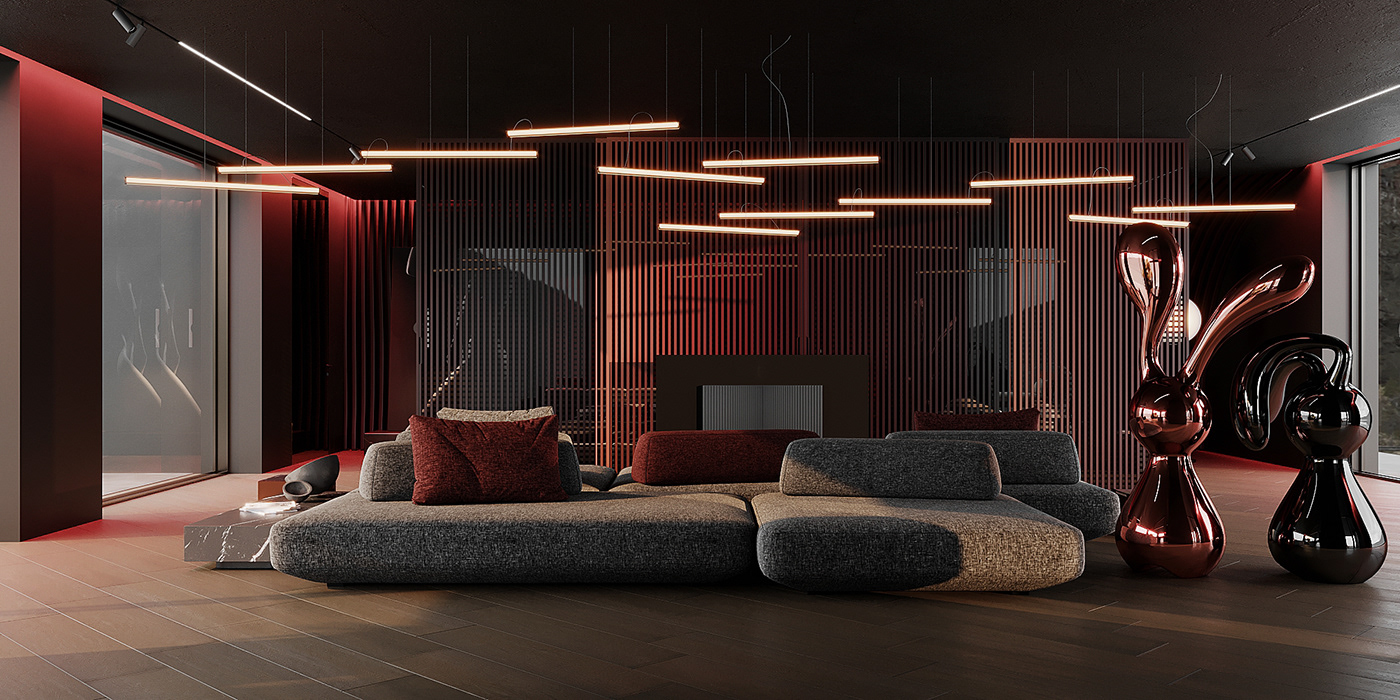 3ds max bedroom design Interior interior design  kitchen living room minimal modern visualization
