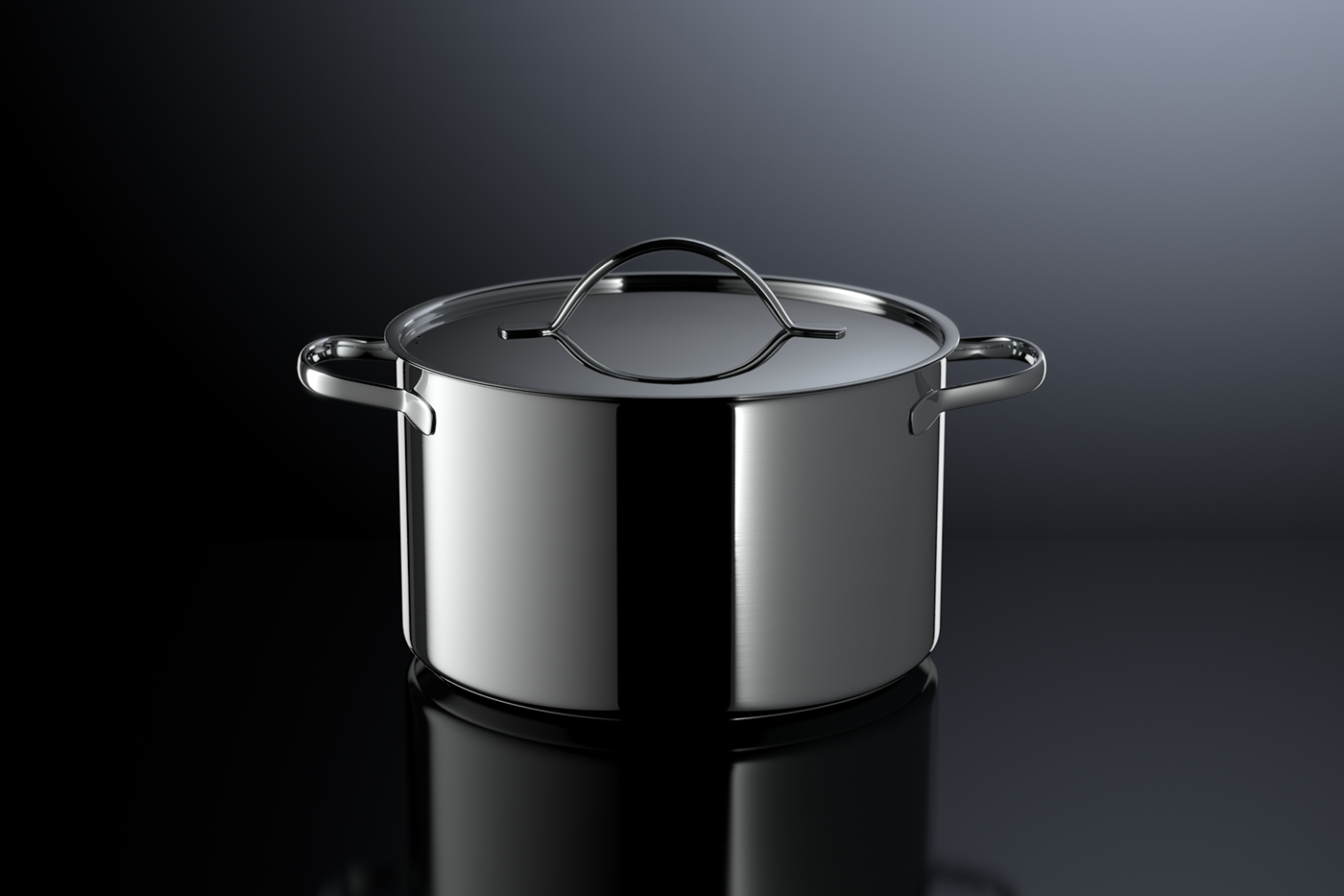 Cooking pot. Pot 88664-1. Stainless Steel kitchenware.