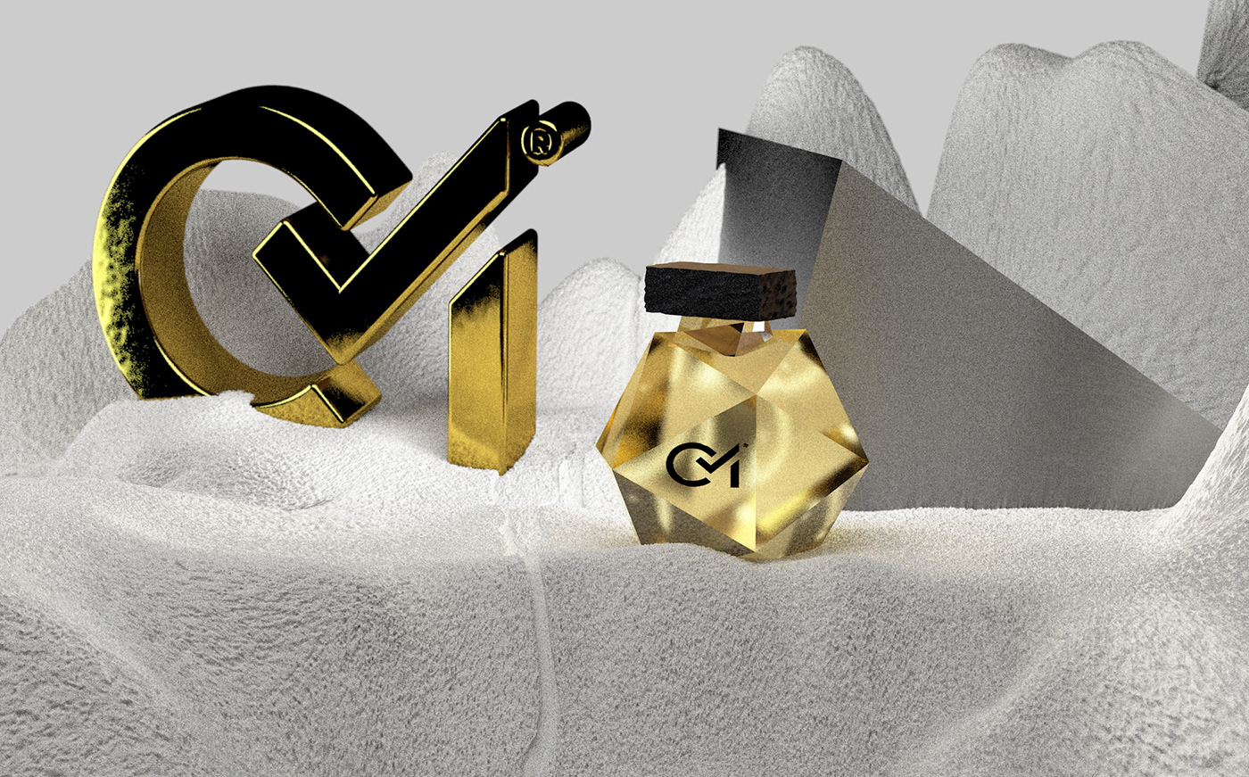 3D Brand ID branding  ID LOGODEISING perfume re-branding TRENDING