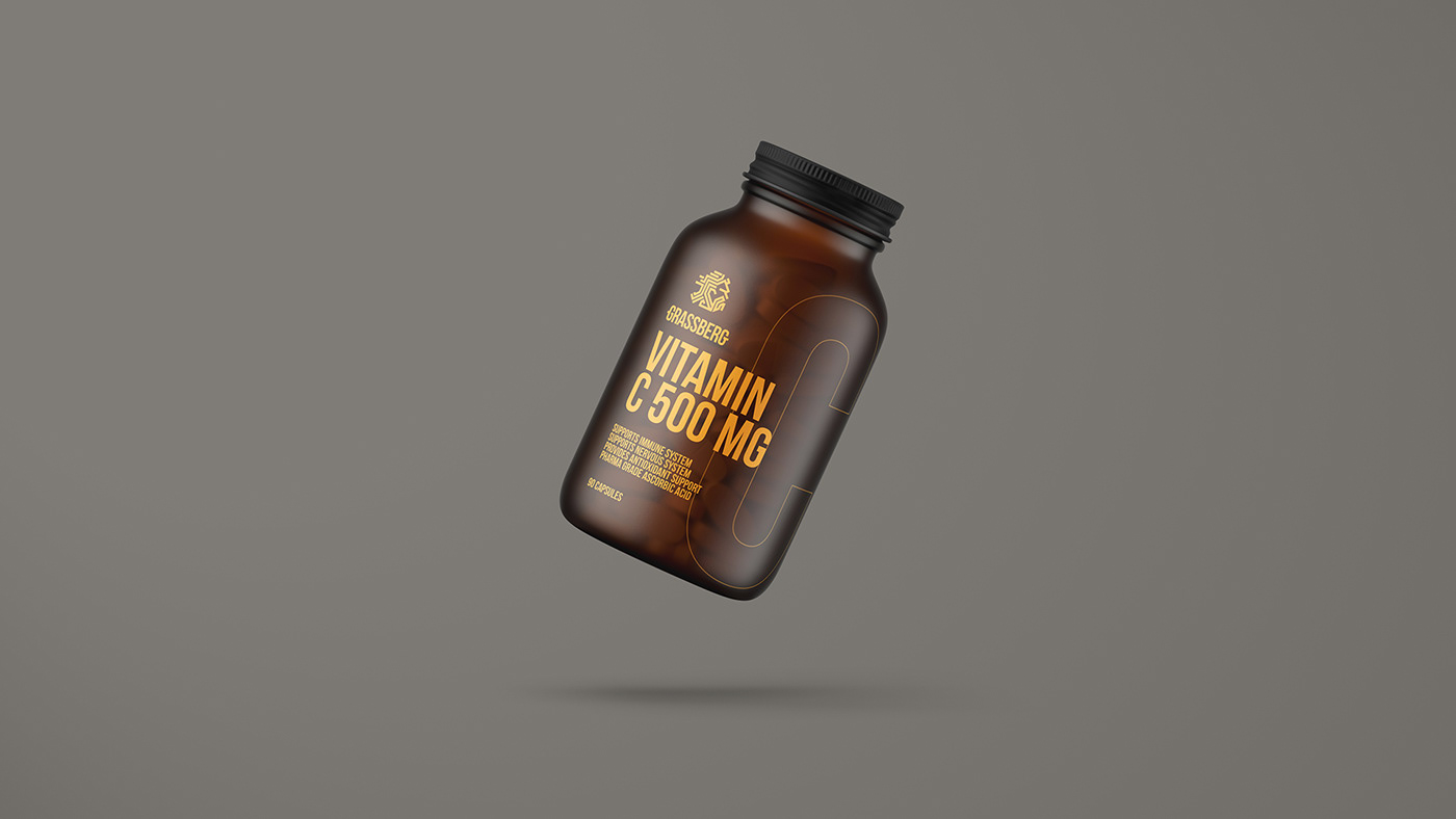 grassberg Logo Design ouffgrafik Packaging vitamin