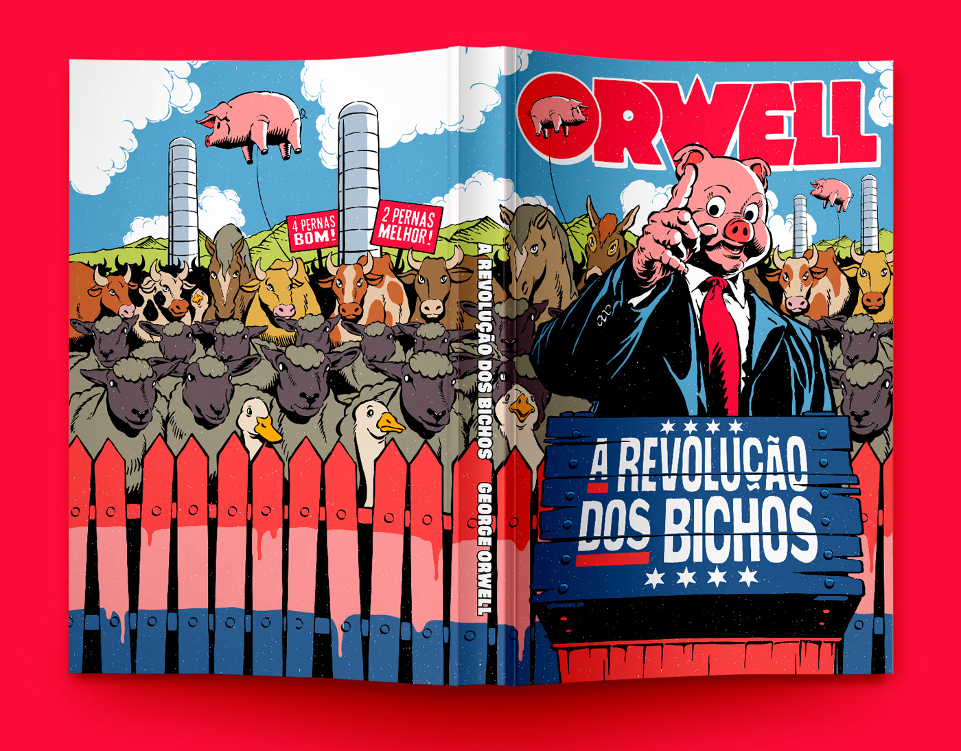 Animal Farm Dystopia George Orwell Orwell animals Donald Trump Maga make america great again pink floyd Trump