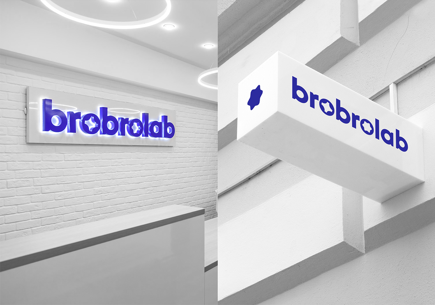 design brobrolab bro lab identity branding  graphic blue clean apple