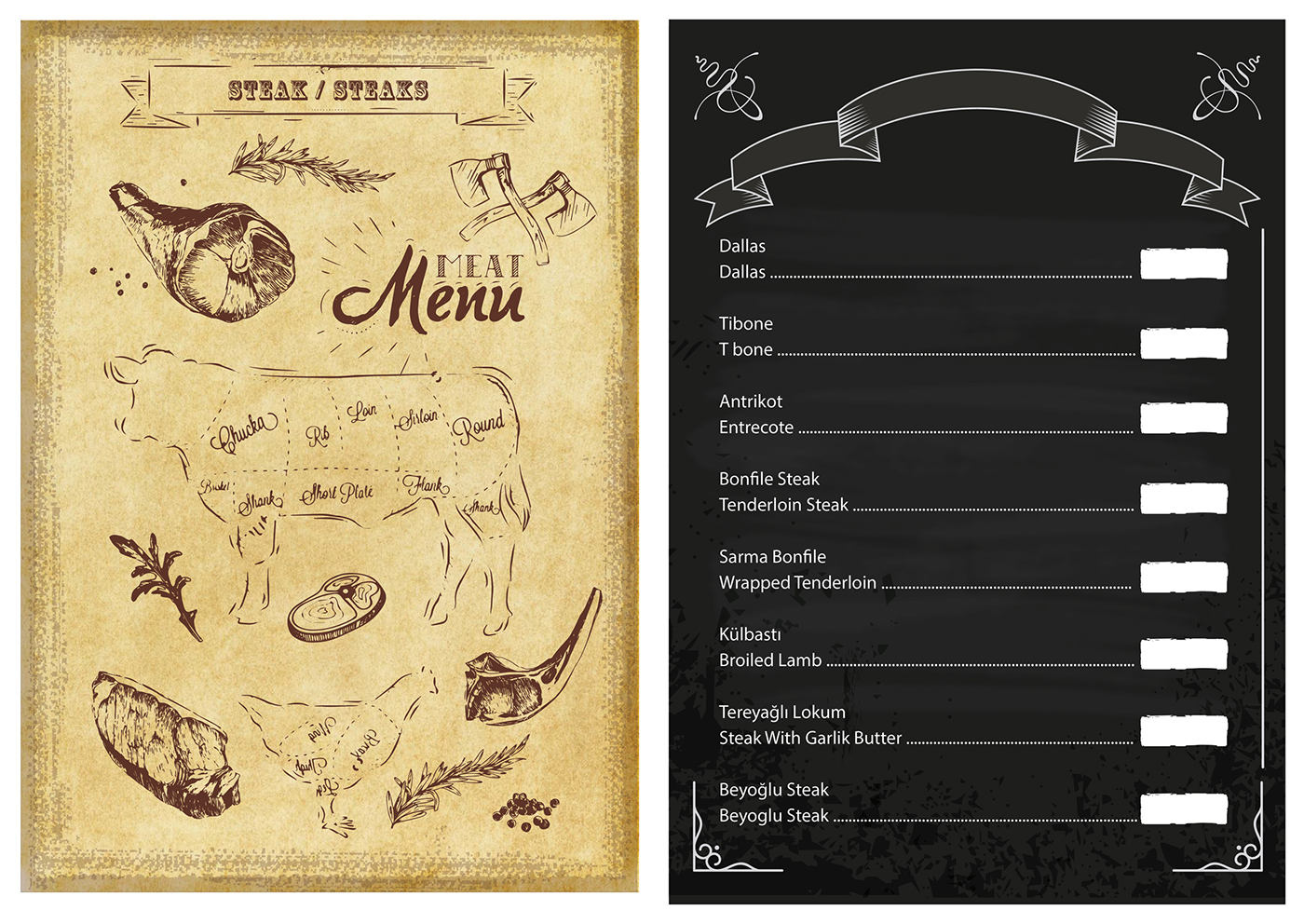 menu design baskı tasarımı monu graphic design 