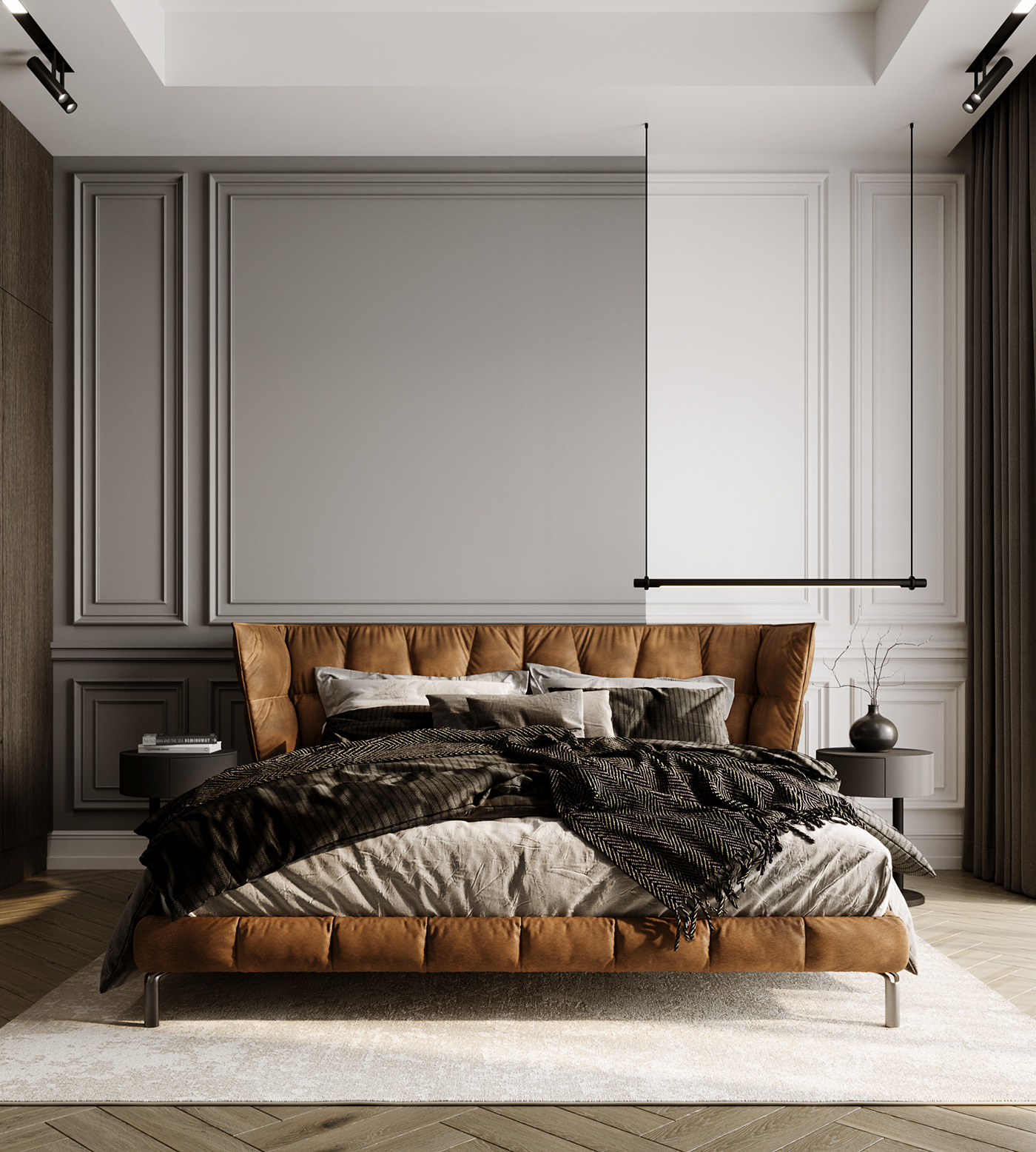 architecture interior design  visualization 3ds max corona bedroom neoclassic