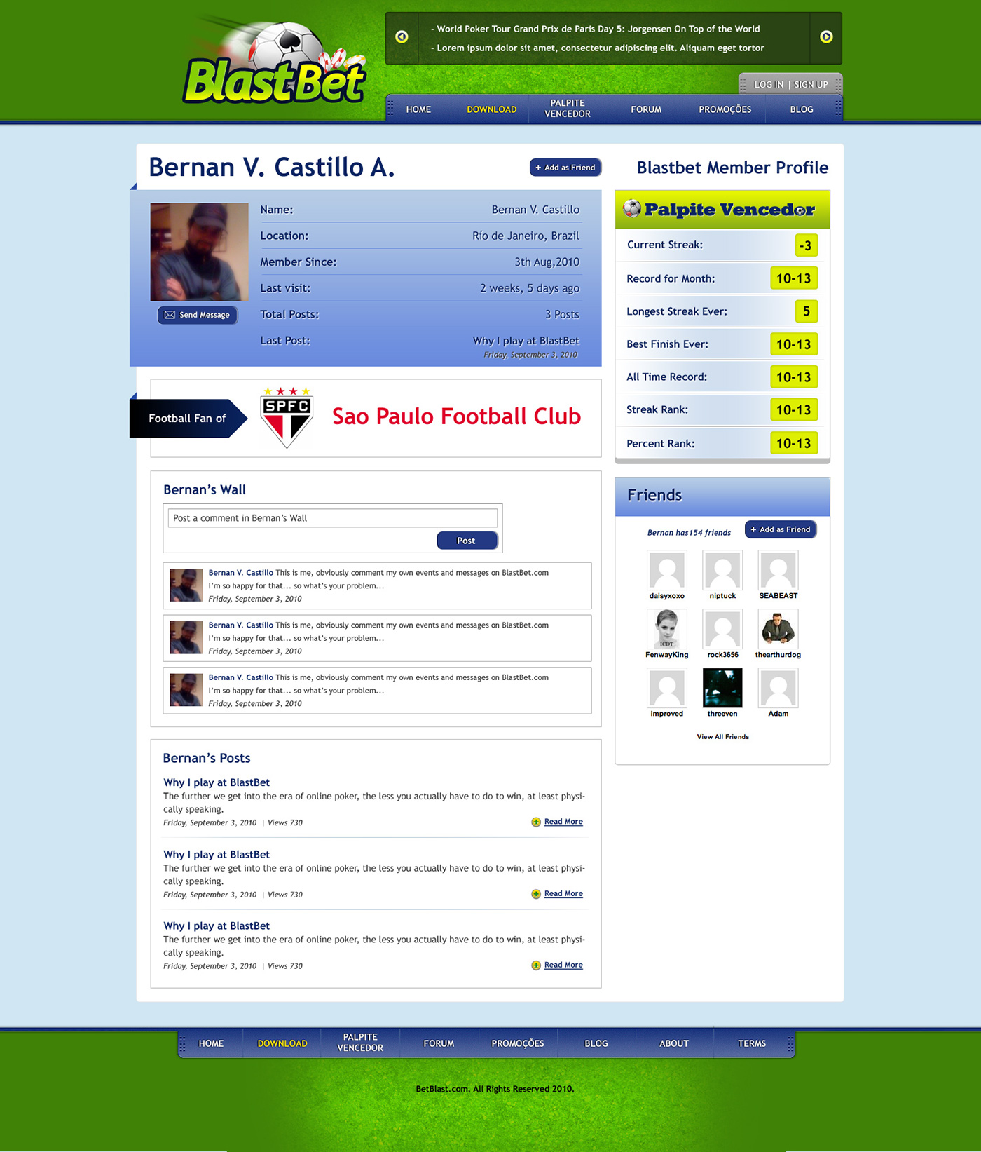 design Web sports football soccer