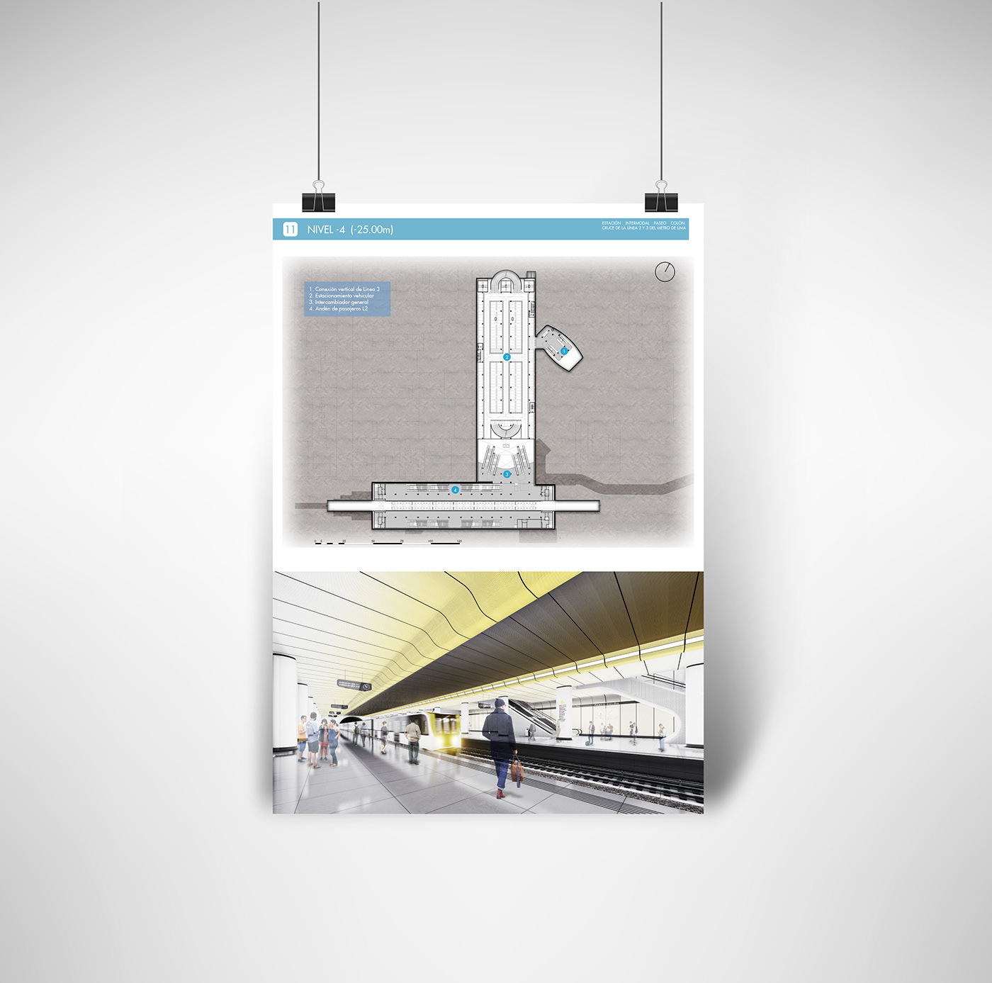 Transportation hub intermodal architecture visualization terminal Metro Station