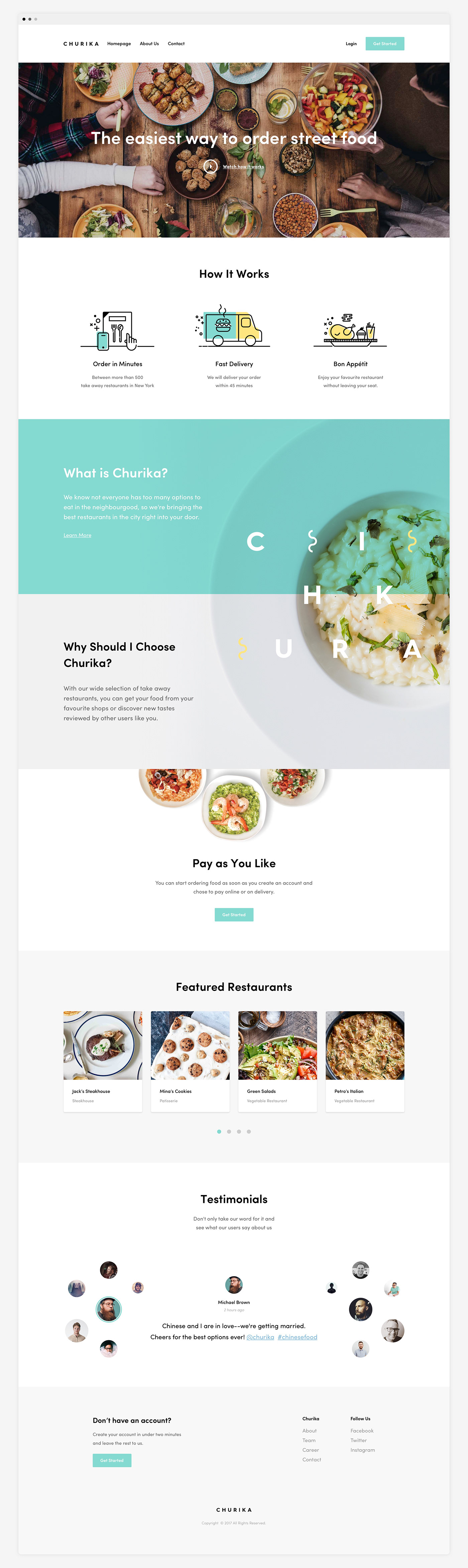 Web Design  ux UI Food  Ecommerce Order delivery