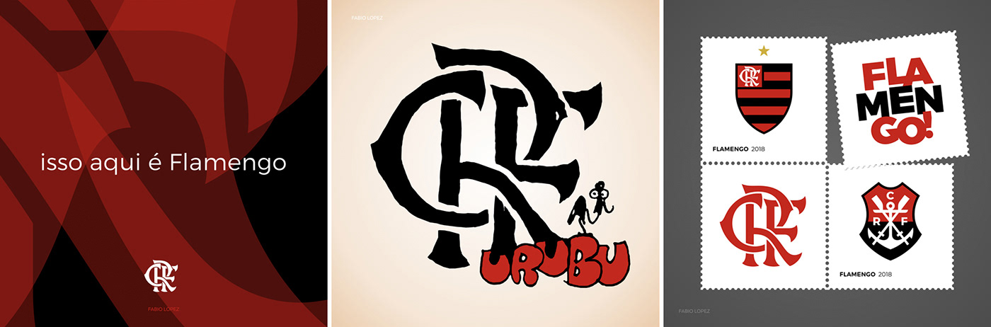 redesign identidade visual futebol flamengo CRF Logotipo visual identity Esporte sport graphic design 