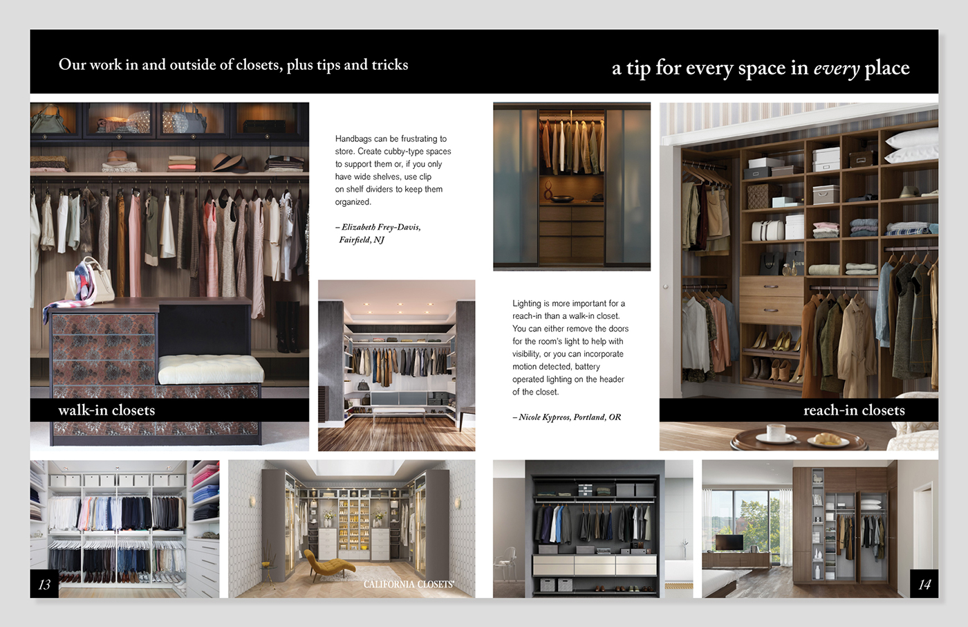 look book california closets marketing   Celebrity Style retouch design Interior