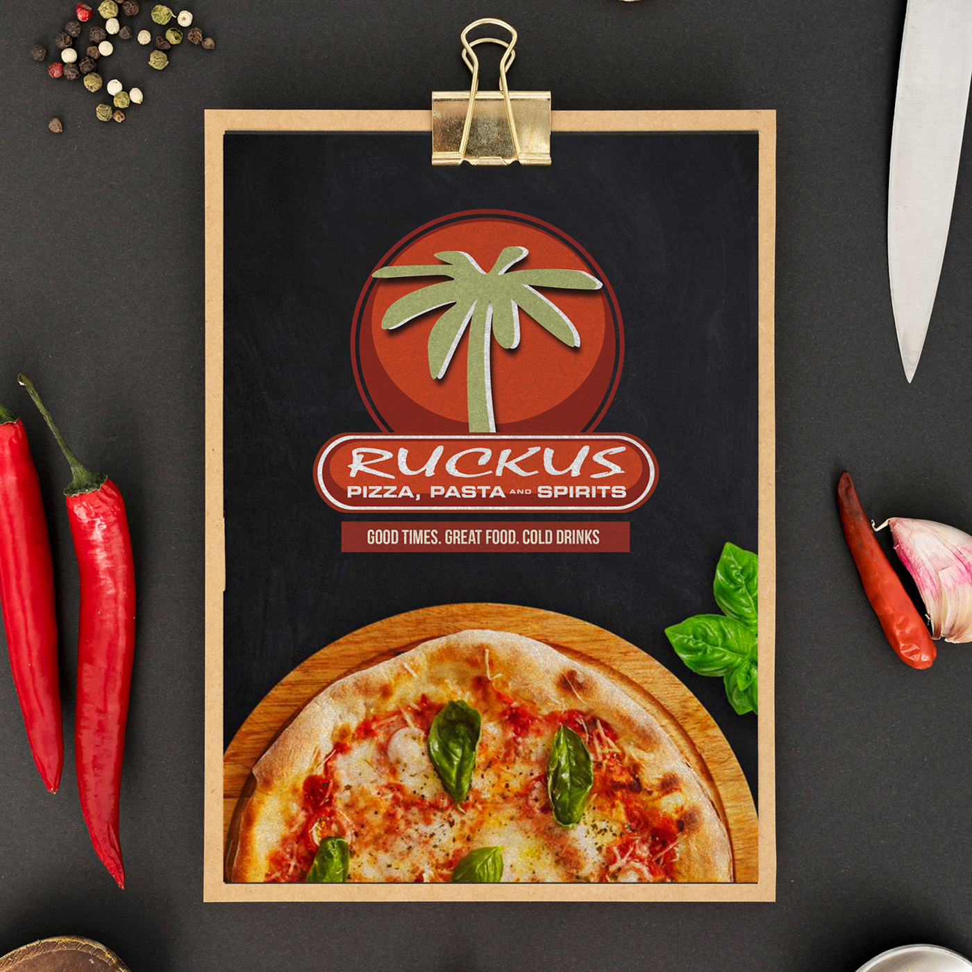 Advertising  drinks Food  menu Pizza pizzeria print design  restaurant salads toppings