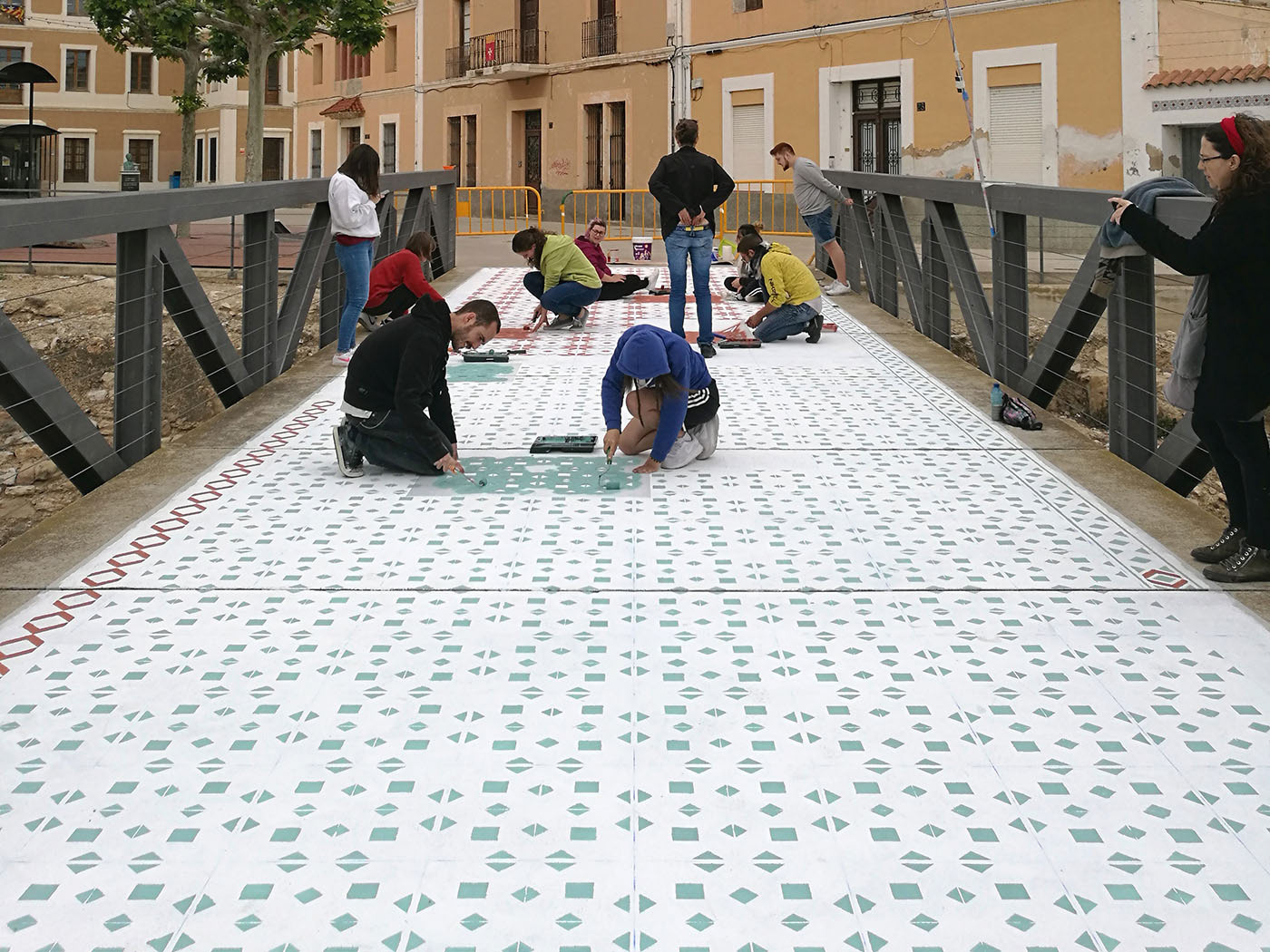 FLOOR tiles tile pattern pattern hidraulic floors project javier de riba Workshop public