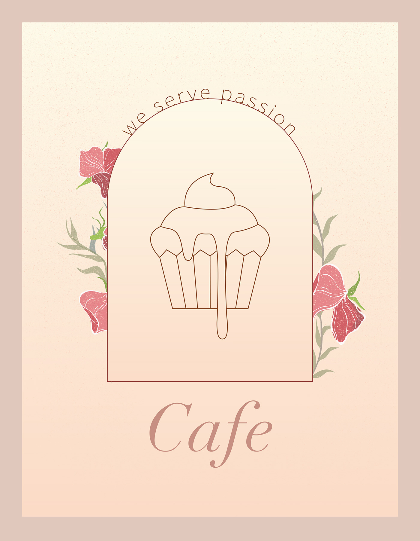 cafe drink elegant Food  menu print template
