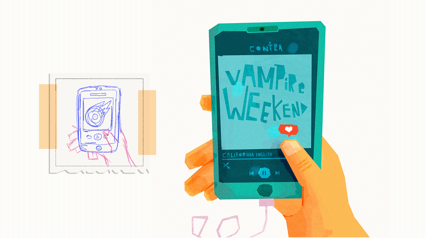 indie ilustración editorial editorial revista magazine web magazine Vampire Weekend photoshop sketch odis valledupar