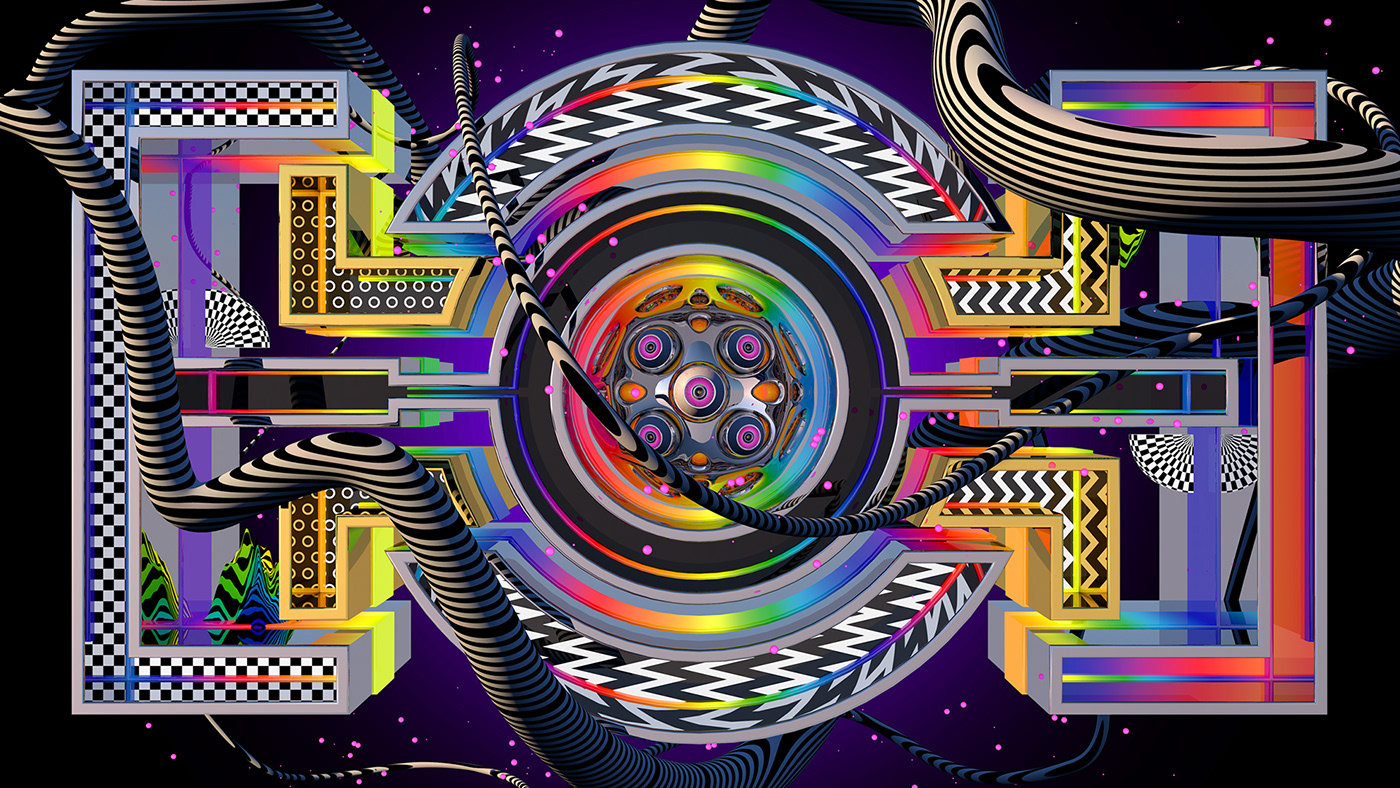 futures graphics Illusions motions psychedellic sci-fi surrealism Visions Web futurist