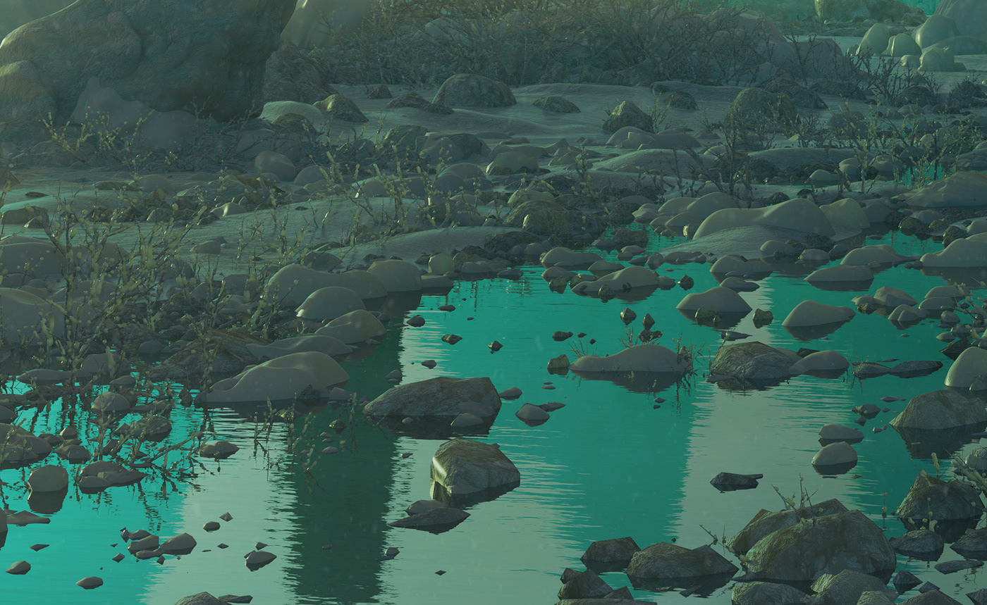 3D blender3d CGI cgiartworks design environment game Landscape SKY visual identity