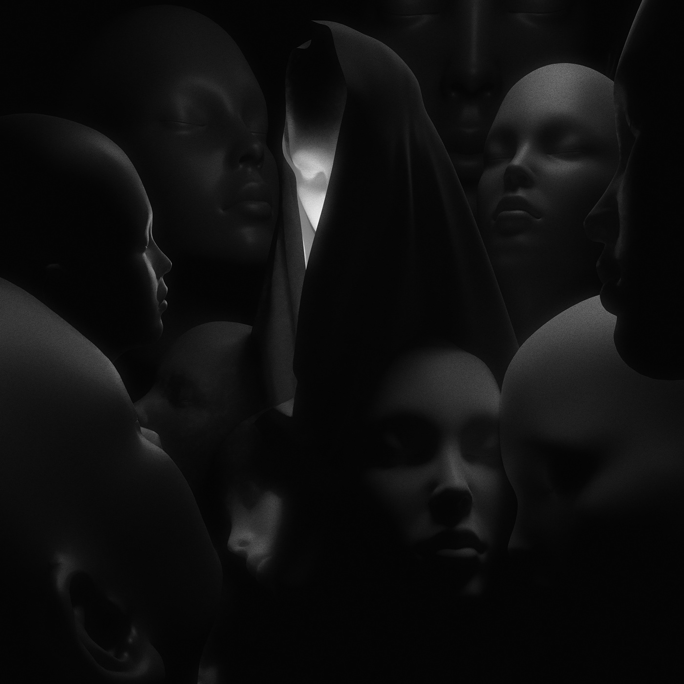 3D artwork CGI dark Digital Art  fantasy Render sculpture surreal visualization