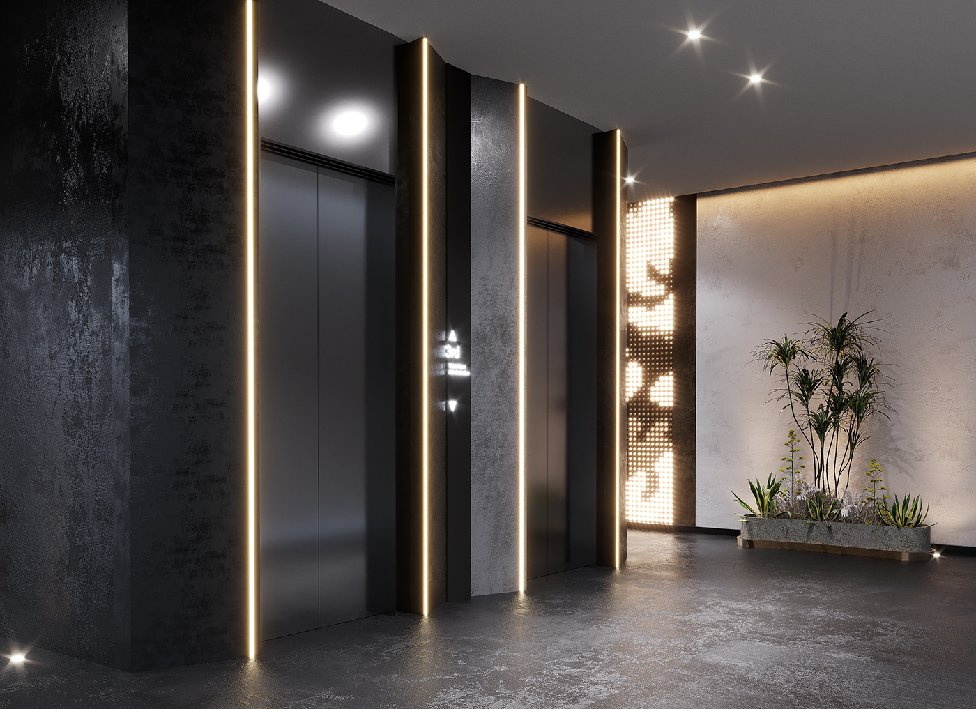 corridor Interior visualization modern interior design  architecture corona elegant luxury