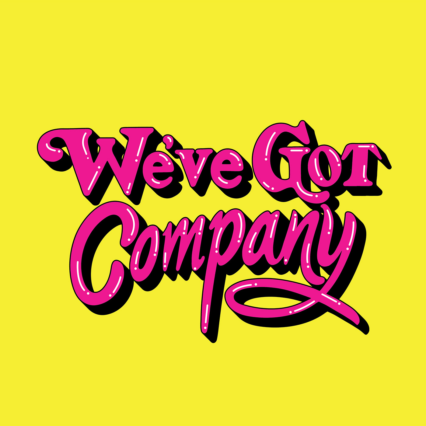 amazon music amazonmusic Comedy show film title lettering tv show tv title design Twitch typography   we've got company