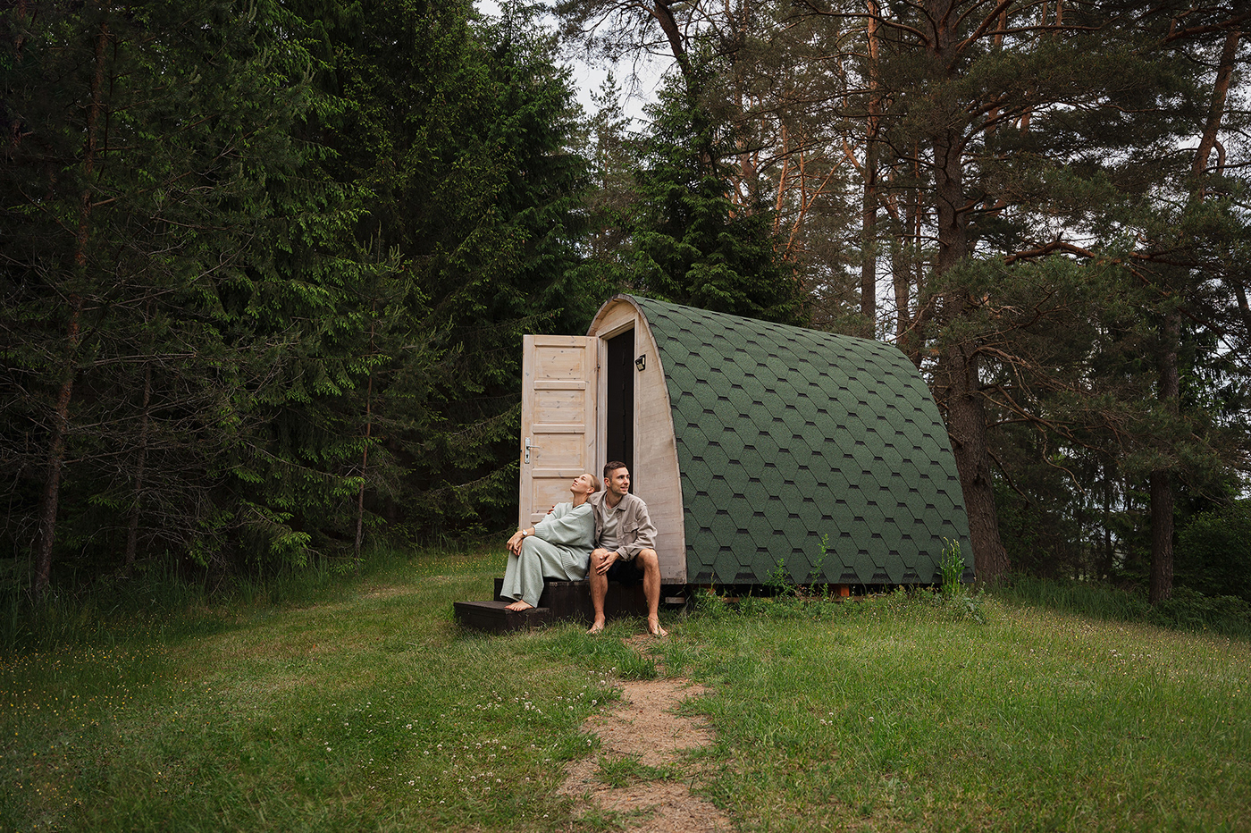cabin forest forest bathing getaway lithuania outdoor photography outdoors resort shinrin-yoku summer