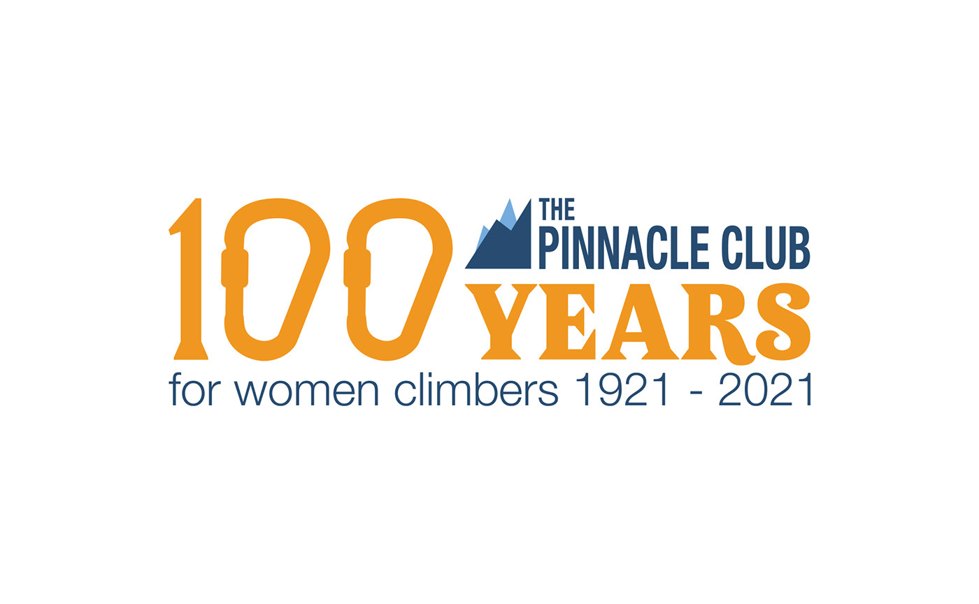 branding  centenary logo graphic design  logo typography   women's climbing club