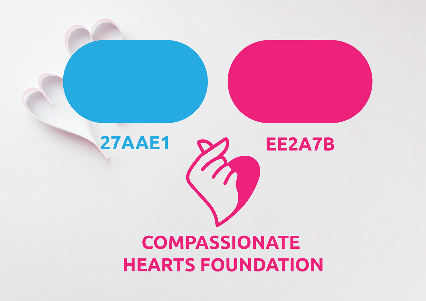 charity fundraising orphan help heart compassion care visual identity Brand Design logo