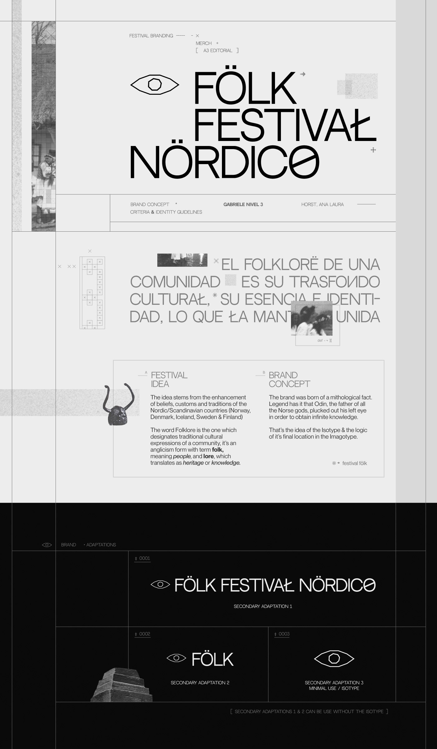 branding  festival Gabriele typography   a24 folk fanzine editorial design  collage nordic