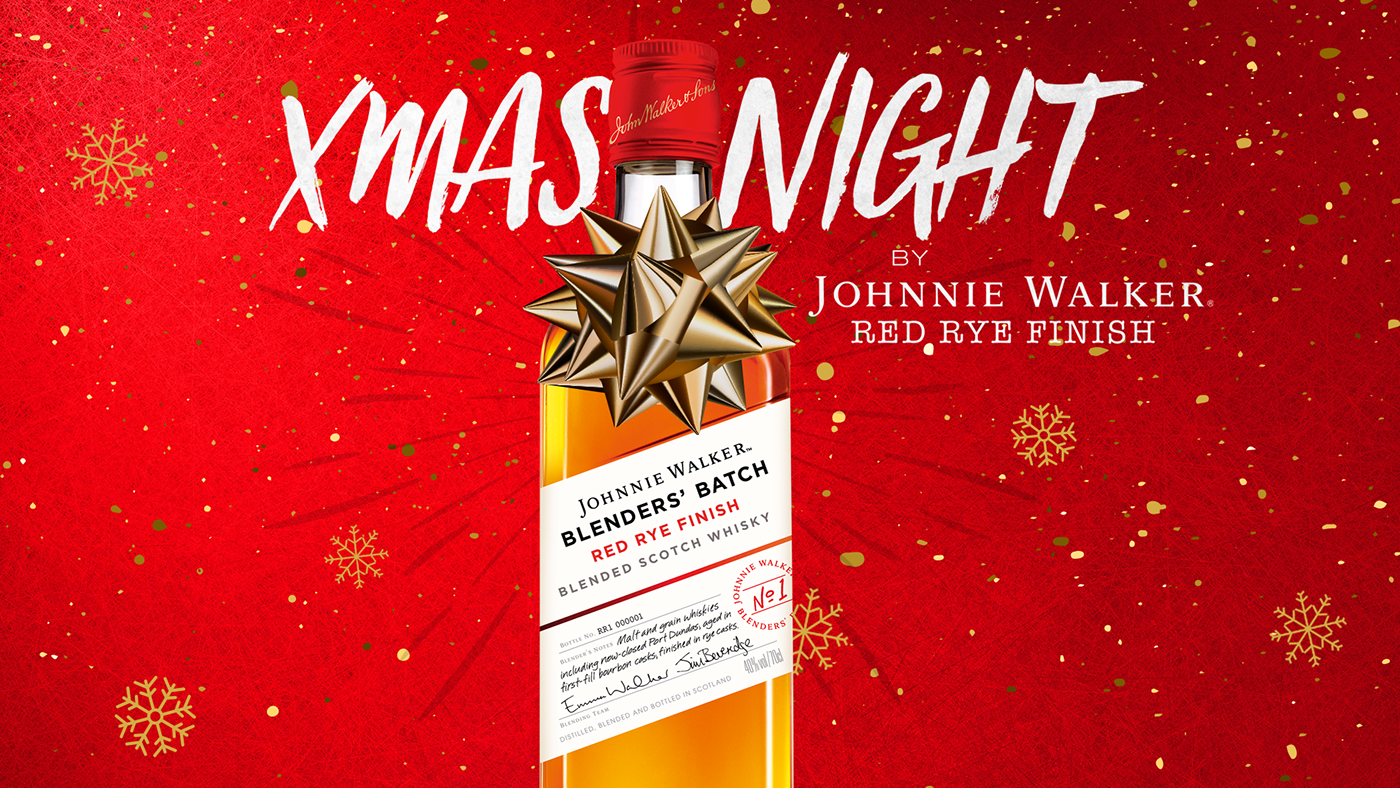 xmas Christmas Invitation concept key visual Master Graphic Johnnie Walker party mexico
