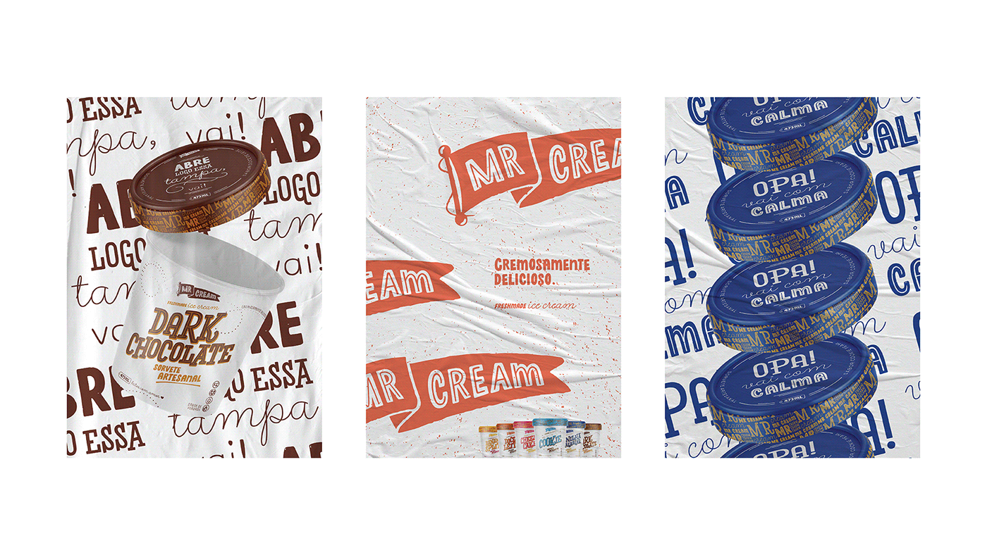 american cold Fun ice icecream package packaging design snow