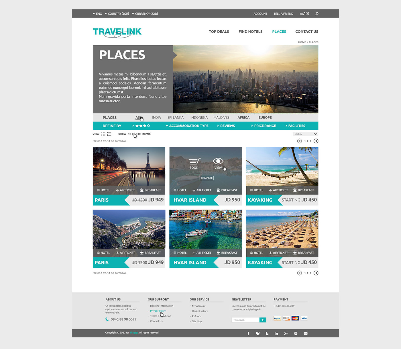 Website Theme template turquoise luma Hudhud Laptop Responsive Nature destination Web Travel e-commerce shopgo jordan