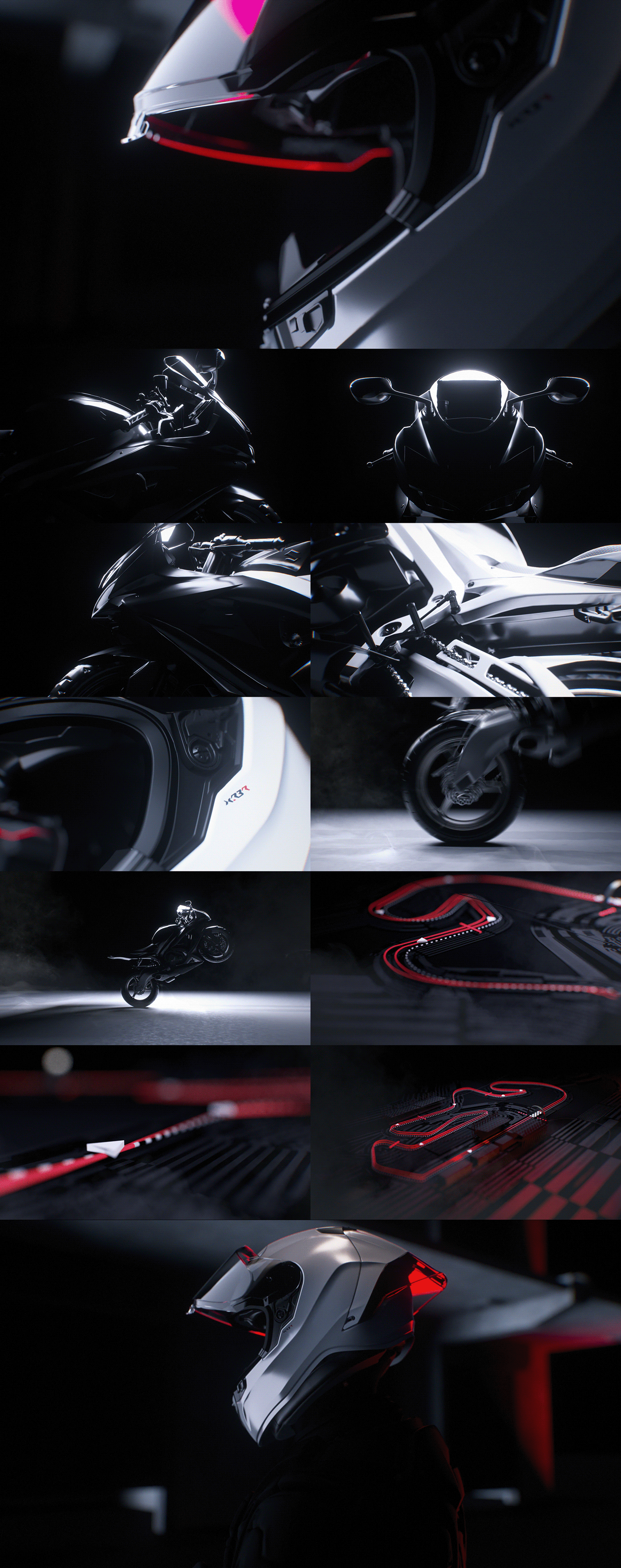 2D 3D Advertising  animation  CGI design Helmet motion graphics  motorbike
