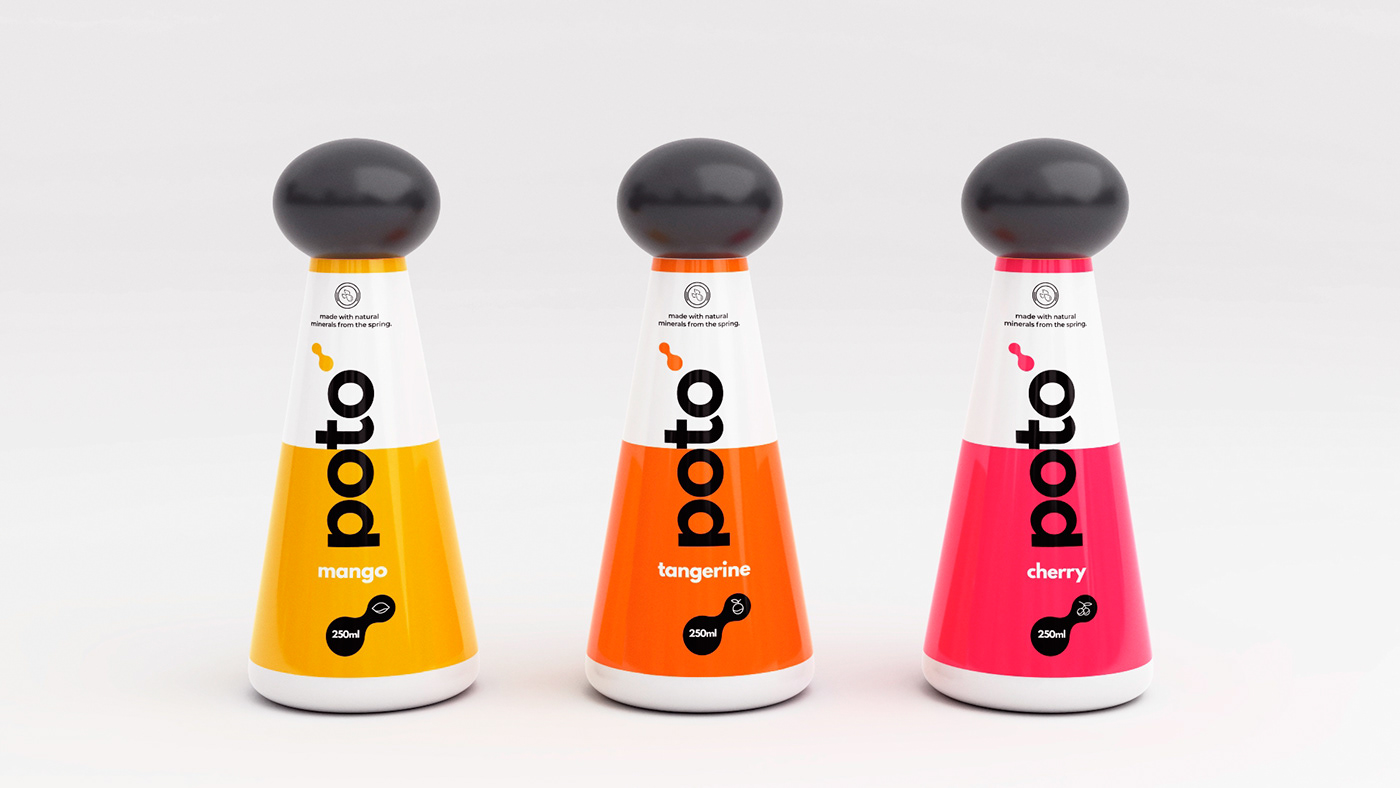 brand water branding  packing natural colors product design