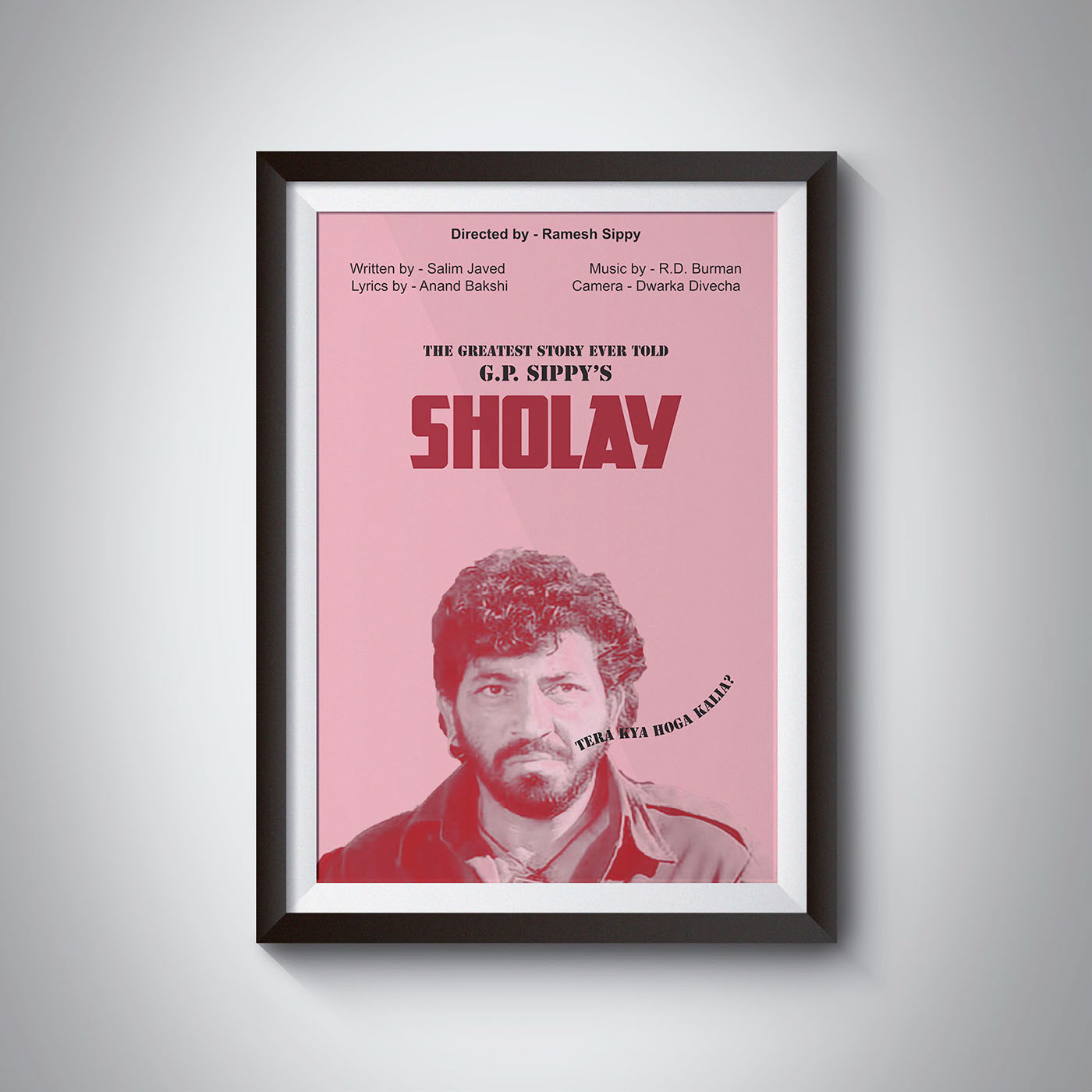 movie poster sholay 1975 Modern Fun authenthic