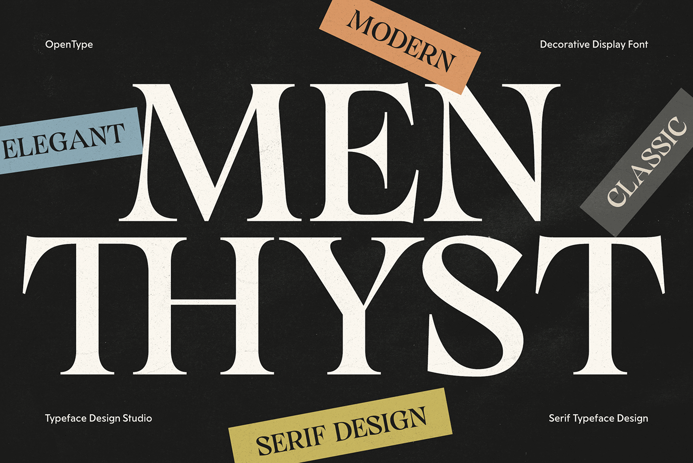 youworkforthem Typeface type design serif elegant logo brand identity Logotype Menthyst Font ywft